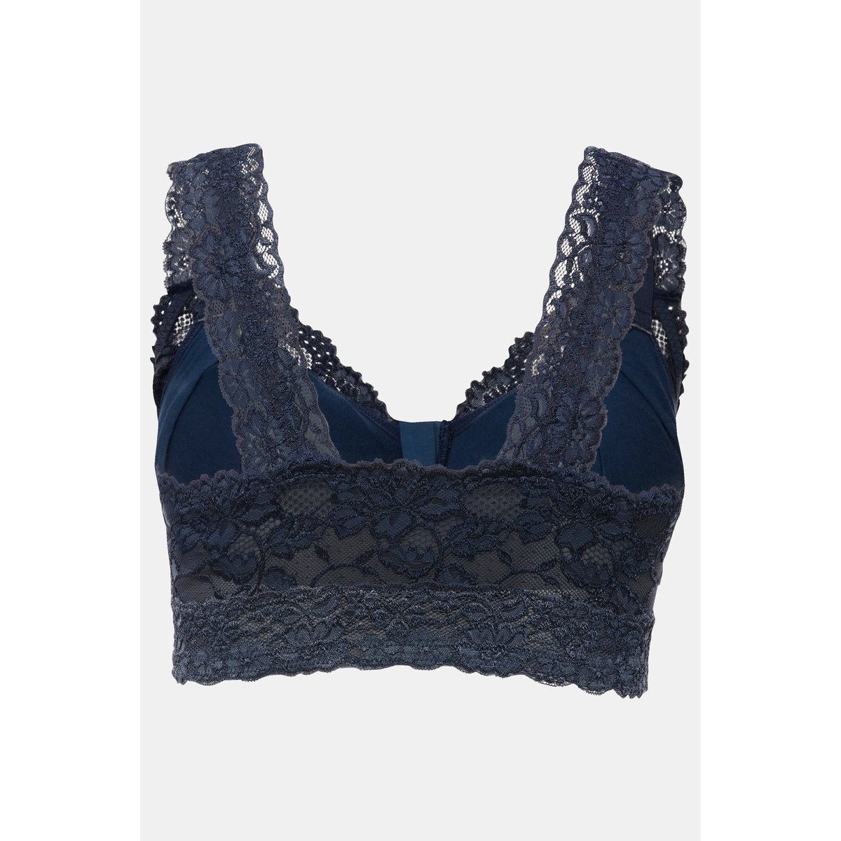 Bralette sans armatures. Fermeture zippée bleu nuit, ULLA POPKEN
