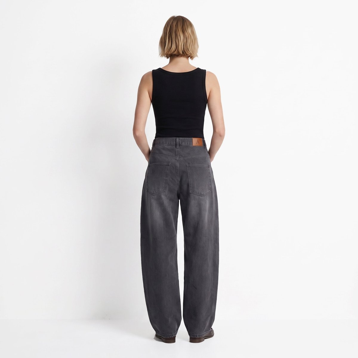 Jean wide leg taille haute à six poches ORELLA gris, ARTLOVE