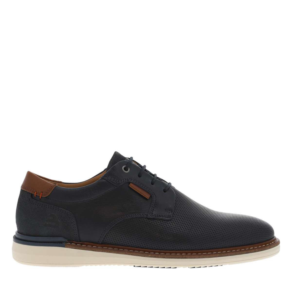 Baskets basses cuir bleu, BULLBOXER