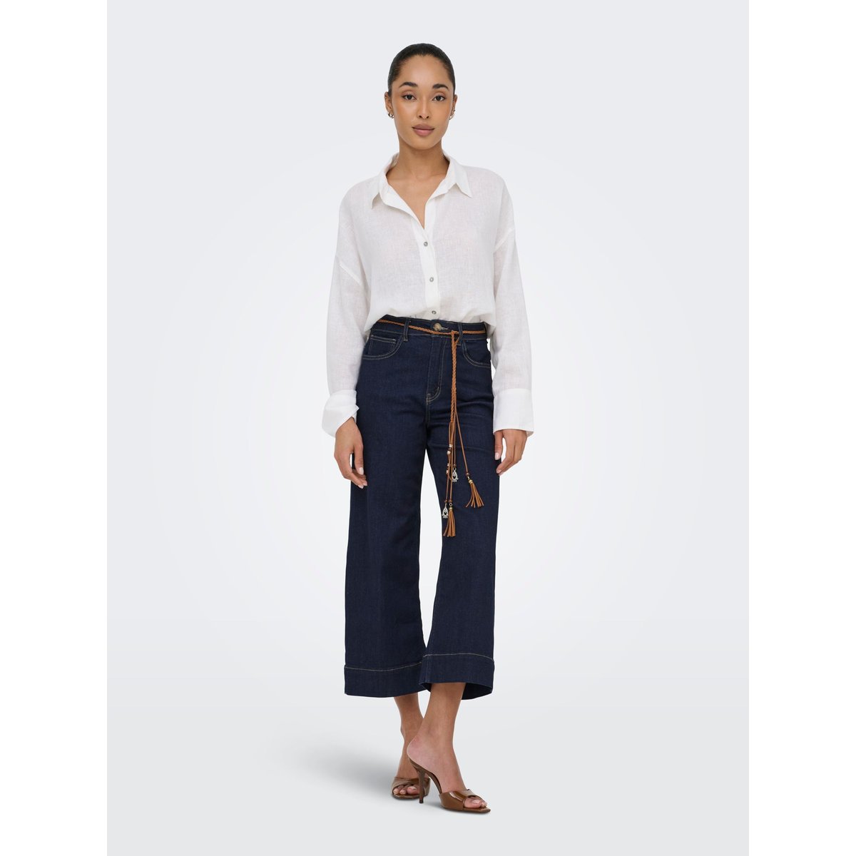Jean À Jambe Large dark blue denim, ONLY