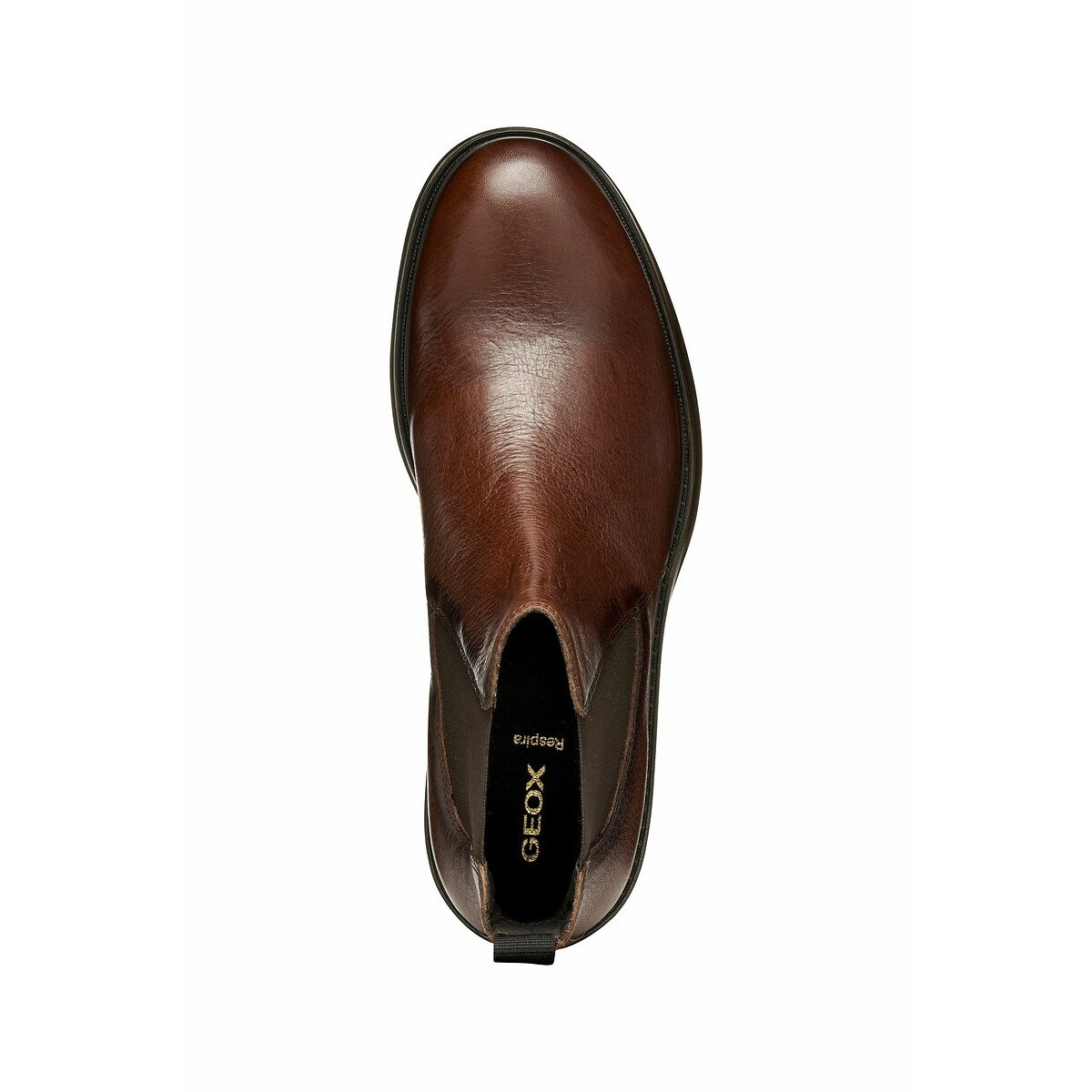 Henreys Breathable Chelsea Boots in Leather brown, GEOX