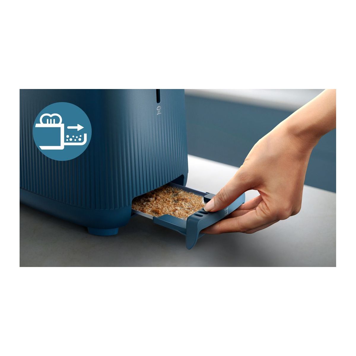 Grille-pain HD2511/70 Toaster bleu Série 3000, 2 fentes, 900W couleur unique, PHILIPS
