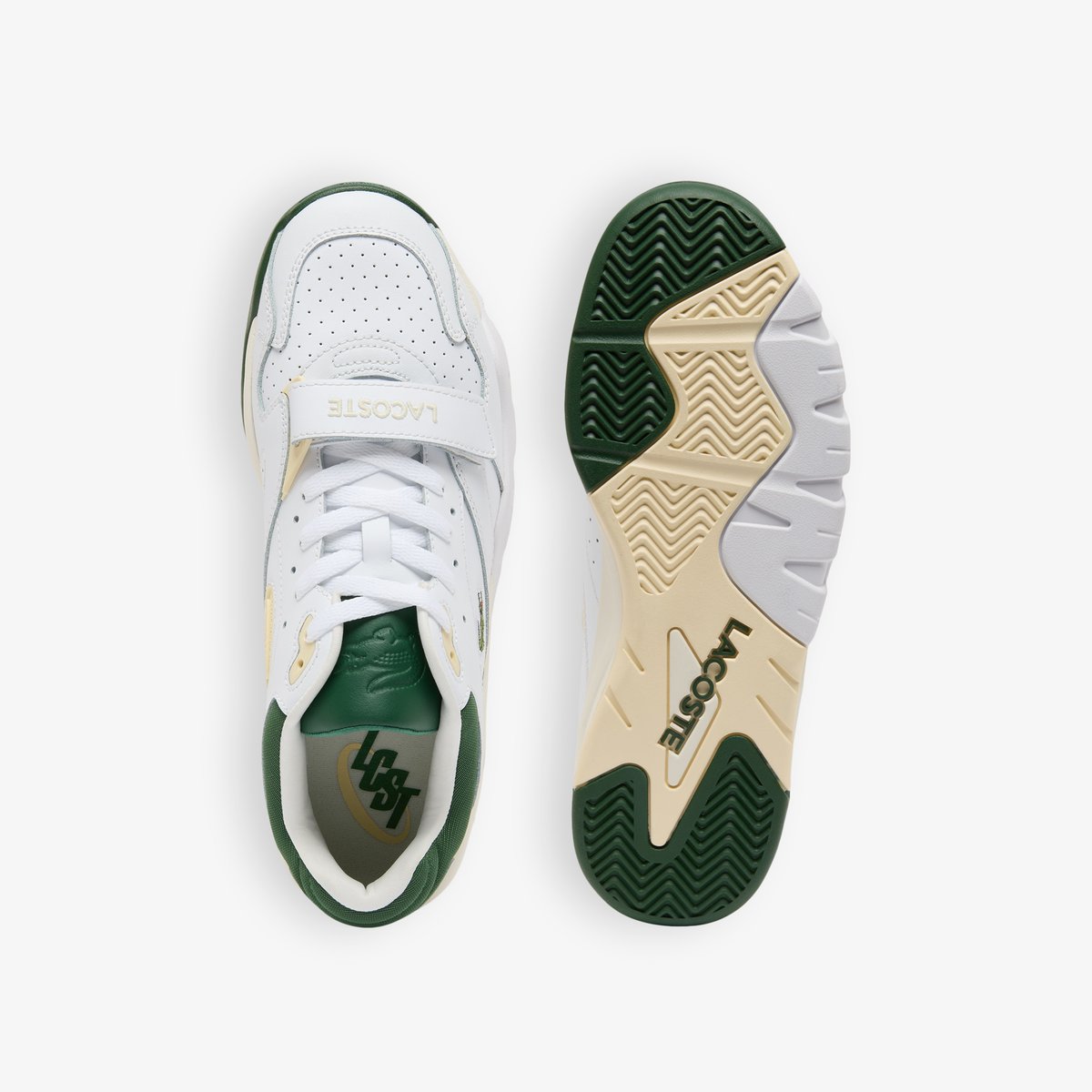 Sneakers Game Trainer Pro homme en cuir blanc-1r5, LACOSTE