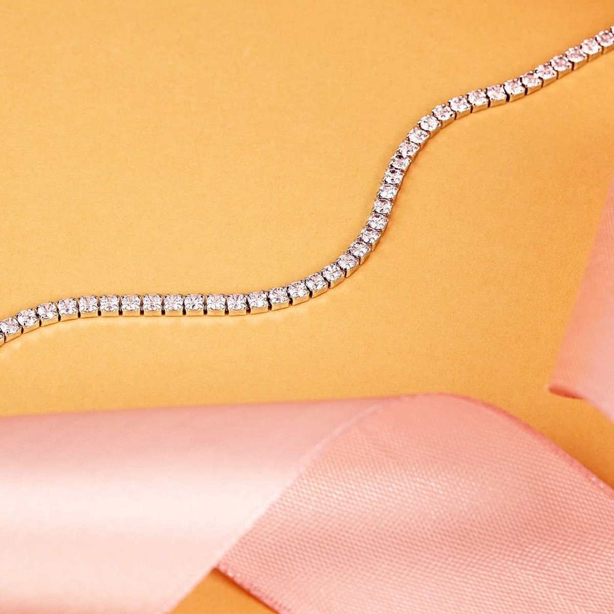 Bracelets en Argent/oxyde de zirconium De Zirconium et Oxyde de zirconium argent rosé, CLEOR