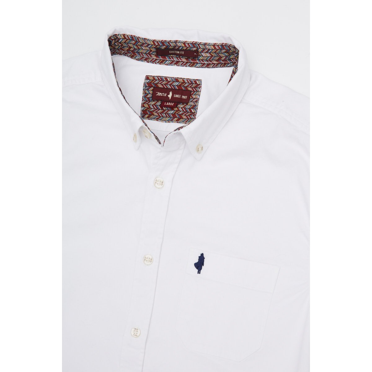 Chemise gabardine de coton blanc, MCS
