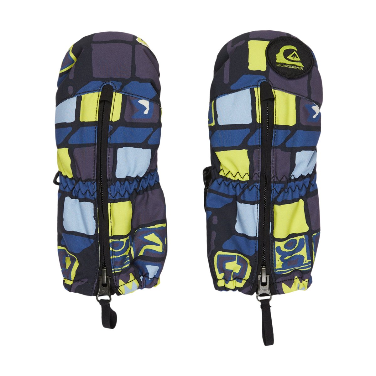 Moufles techniques ski/snowboard INDIE KIDS jaune 3d checker yellow plum, QUIKSILVER