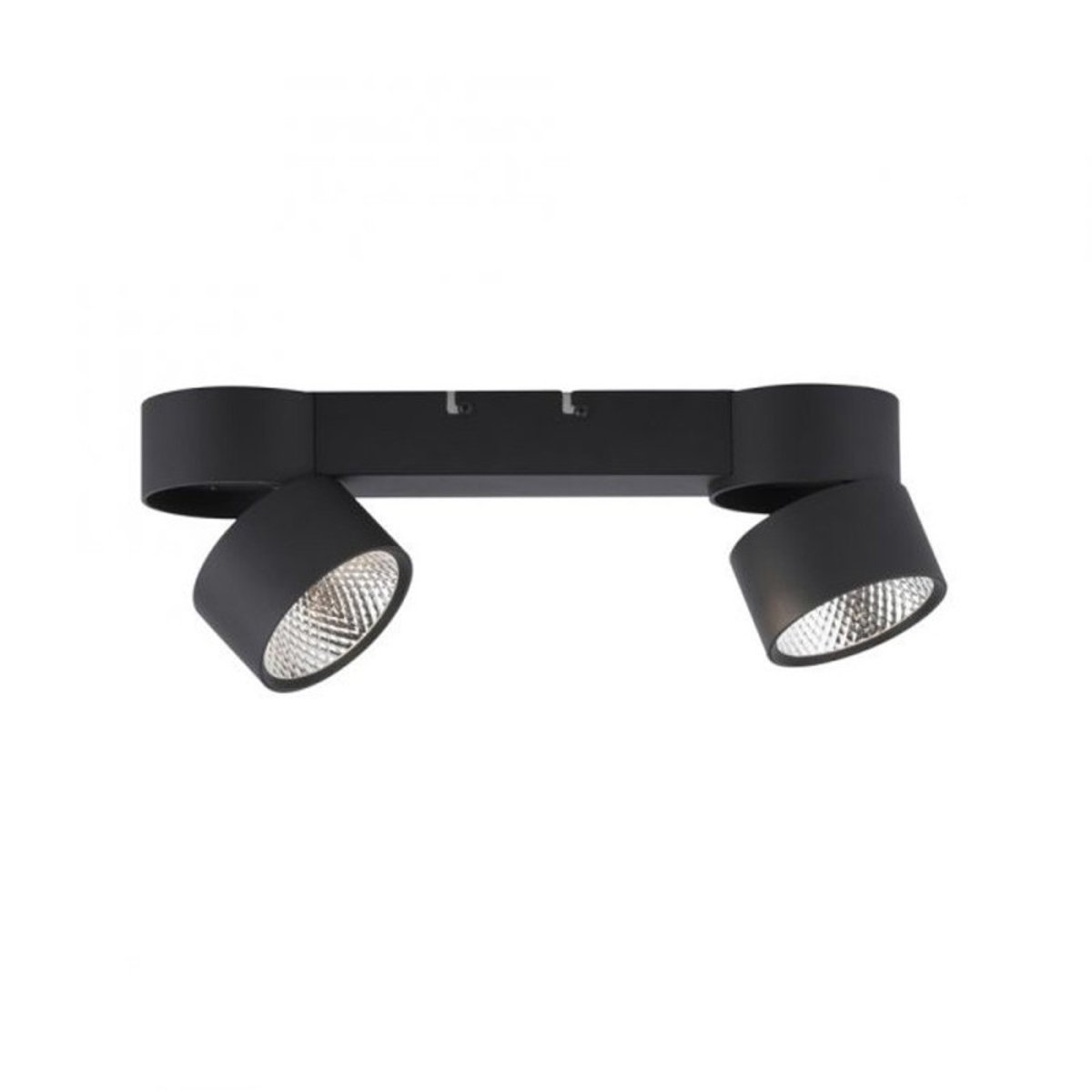 Rampe 2 Spots Nola Noir Led Puissant Et Dimmable noir, MILLUMINE