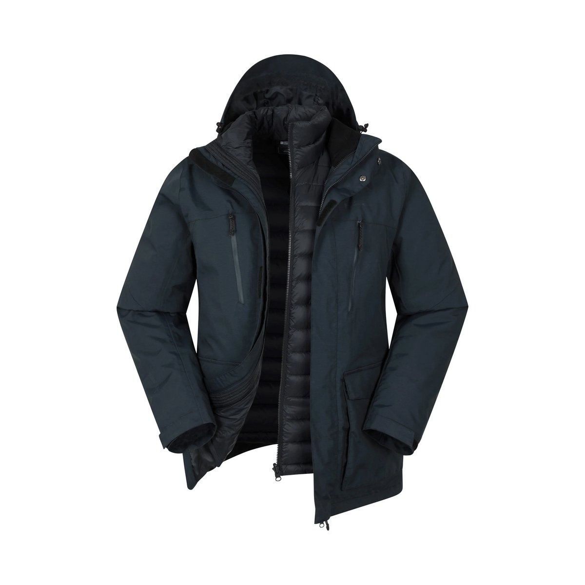 Doudoune motif/style 3-en-1 CORRESPONDENT bleu marine, MOUNTAIN WAREHOUSE