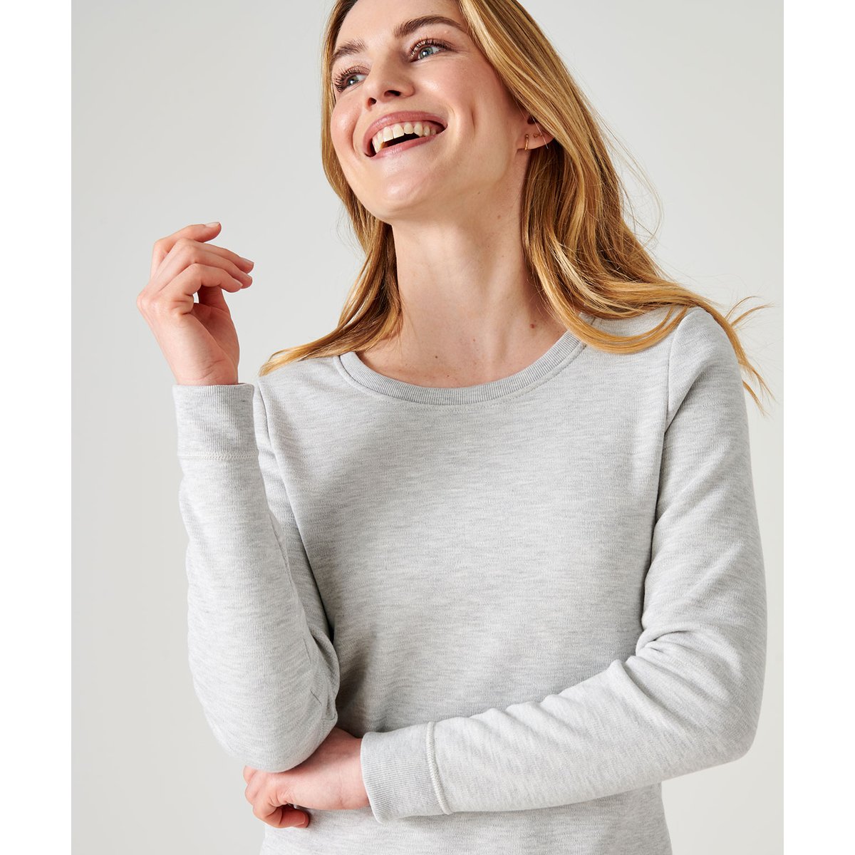 T-shirt en molleton gratté Thermolactyl gris chiné, DAMART