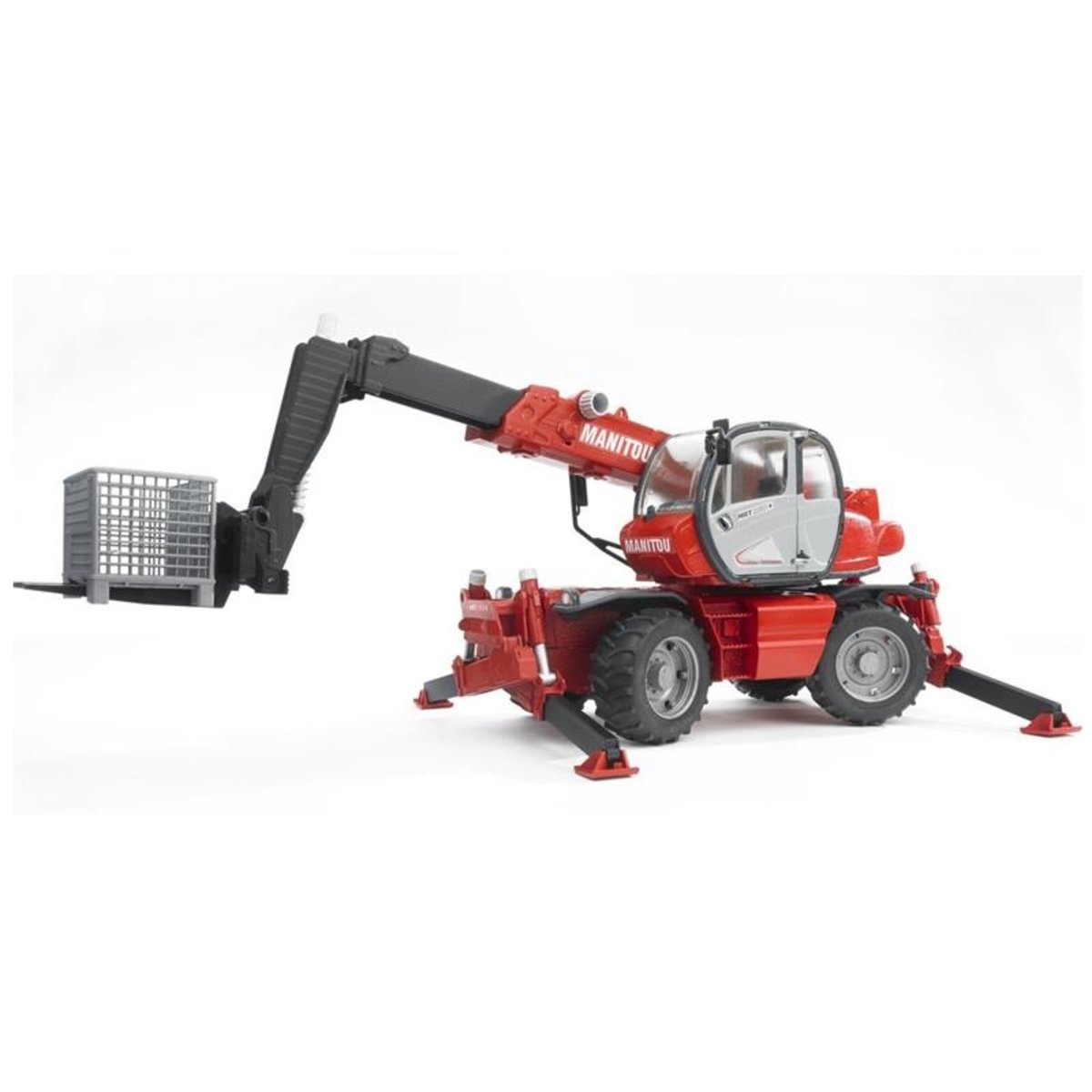 Chariot télescopique MANITOU MRT 2150 PRIVILÈGE rouge, BRUDER