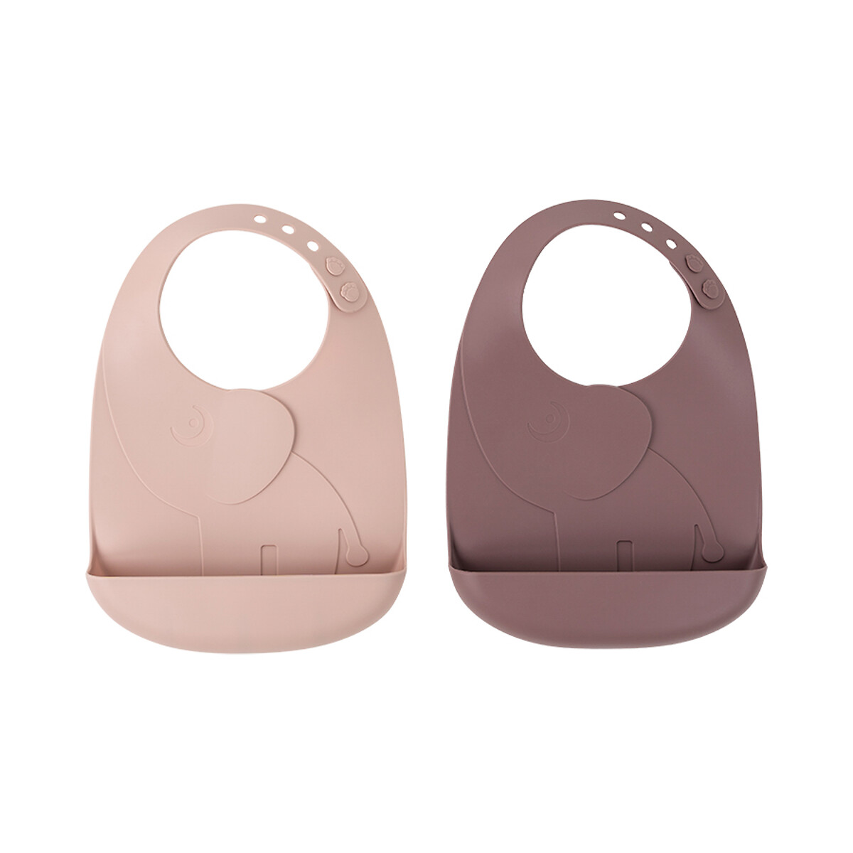 Lot de 2 bavoirs Elphee Peekaboo rose, DONE BY DEER
