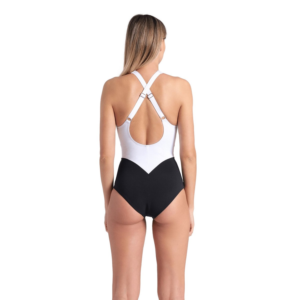 Maillot de bain 1 pièce Silvia Shapewear noir/blanc, ARENA