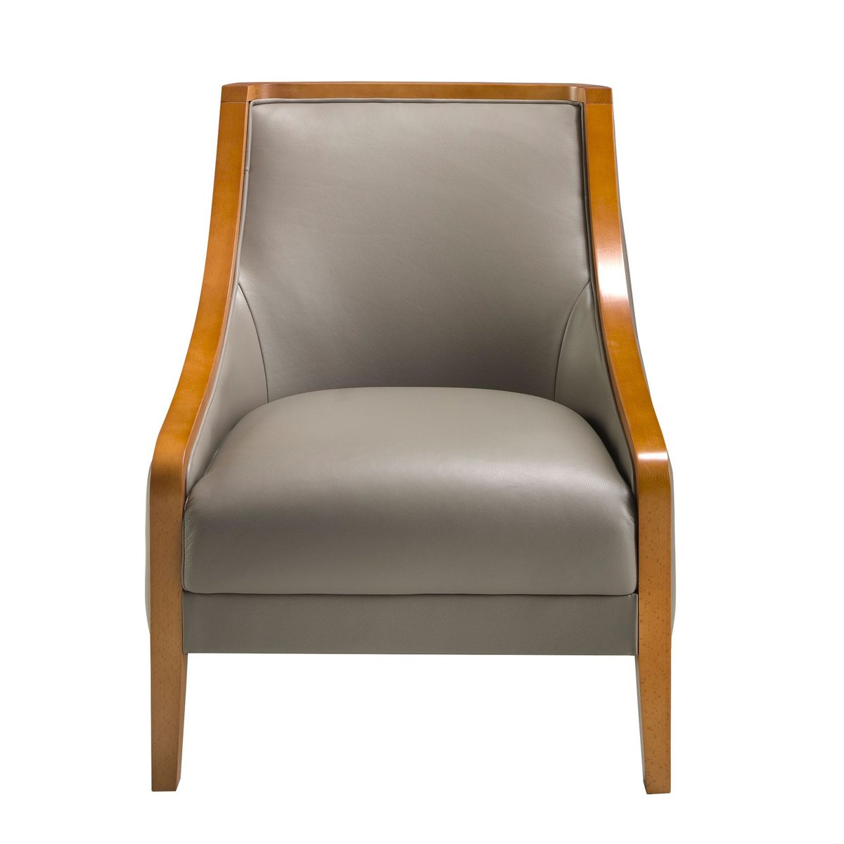 Fauteuil en cuir gris | miel, ANGEL CERDA