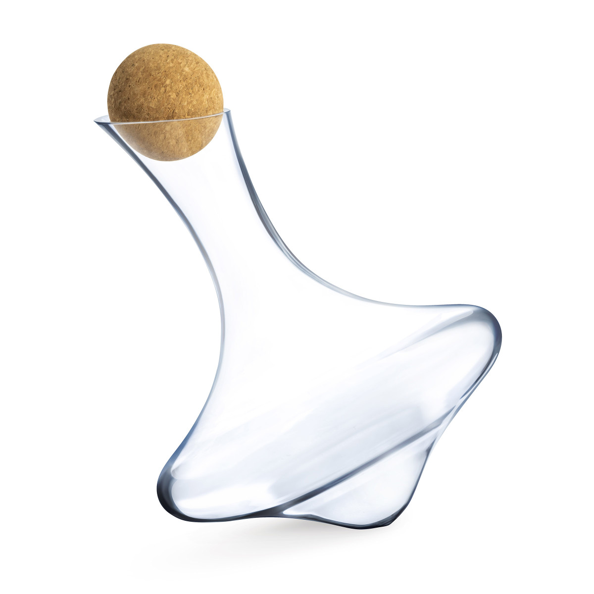 Carafe 1.3 L avec bouchon en bois - TOUPIE transparent, COUZON
