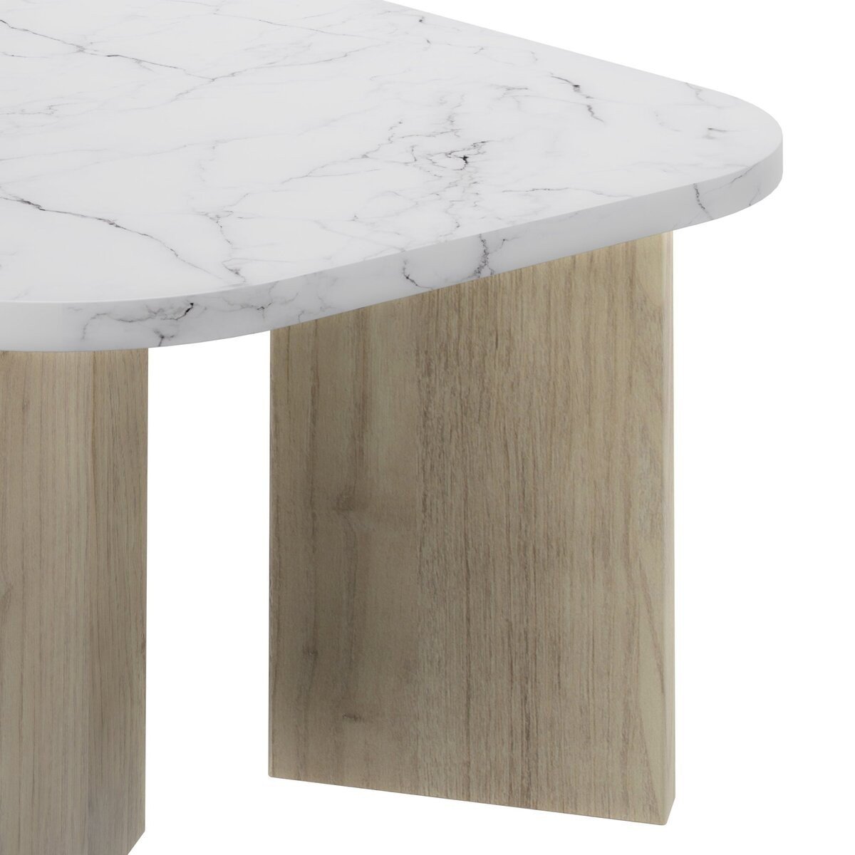 Table basse effet marbre QUARTZ beige, DIAGONE
