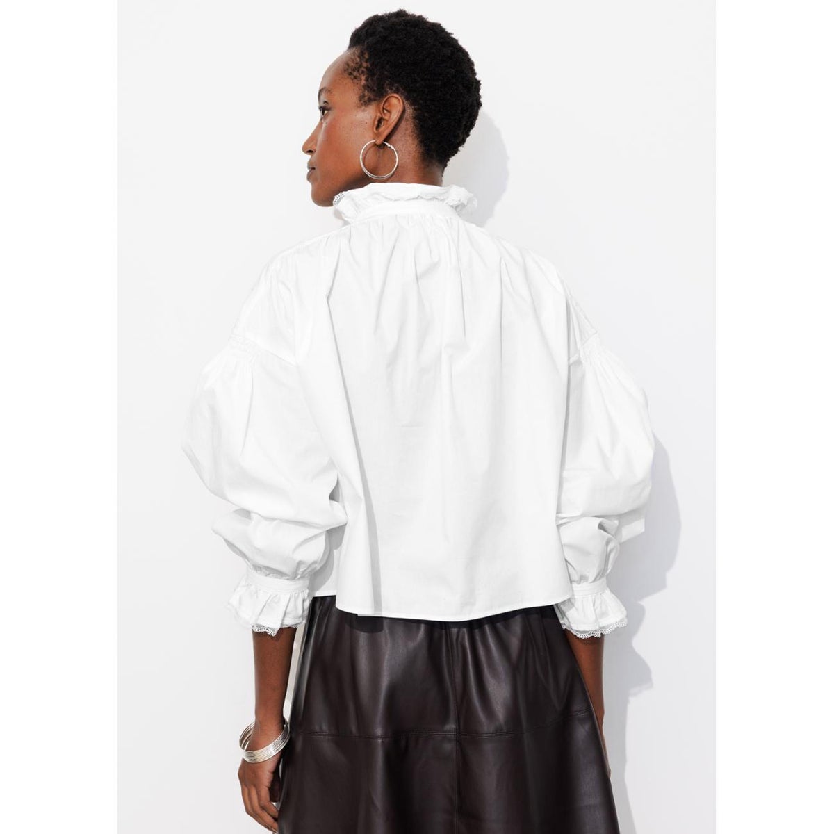 Chemise col Victorien blanc, PROMOD