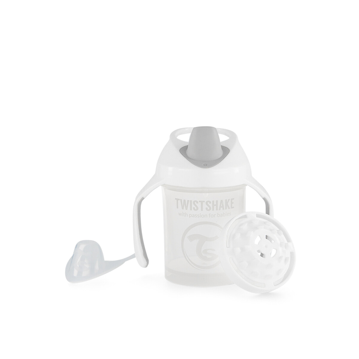 Copo de Aprendizagem Twistshake Mini Cup, 4m+, em lotes de 2 branco, TWISTSHAKE