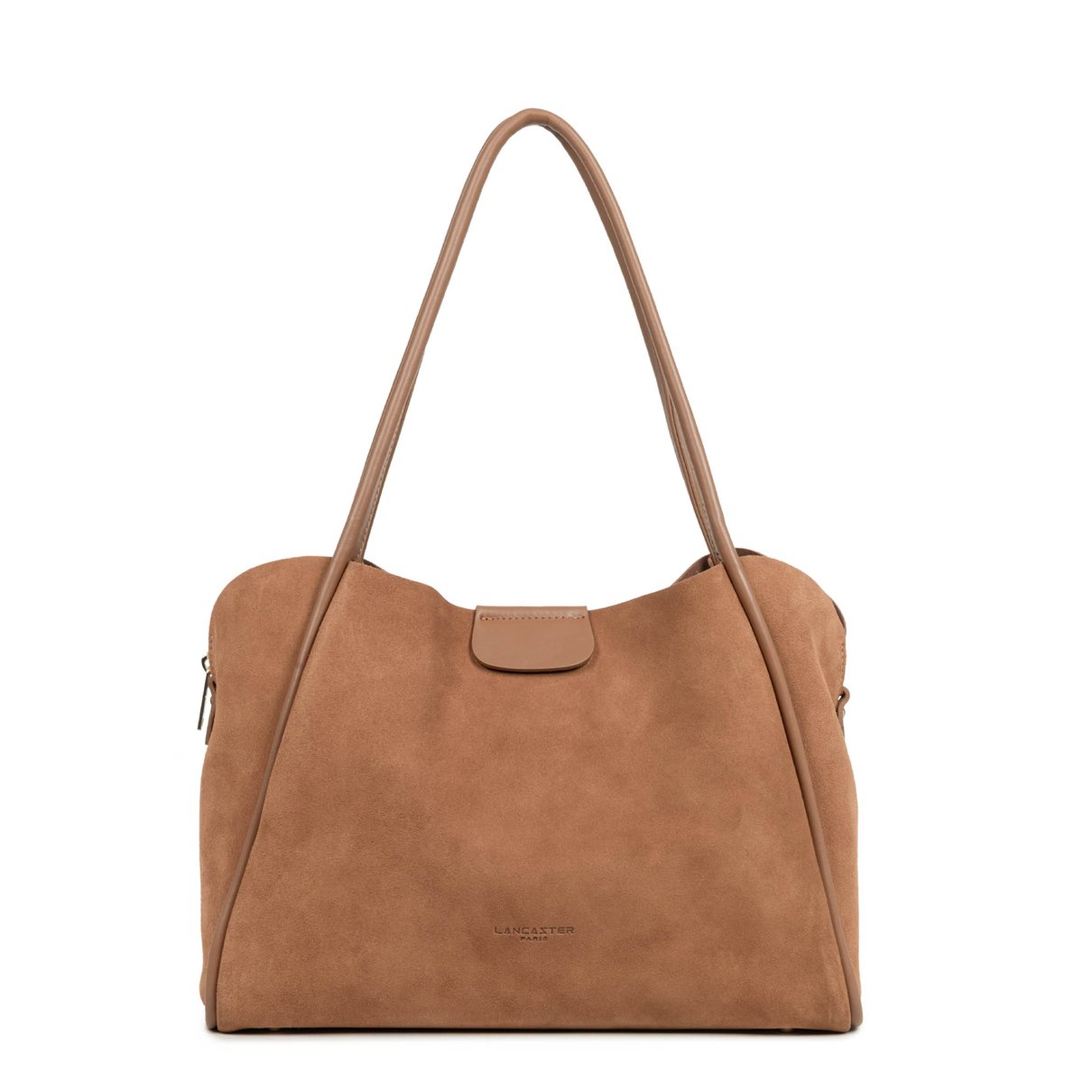 Grand sac cabas épaule, Made in France SUÈDE IDA moka, LANCASTER