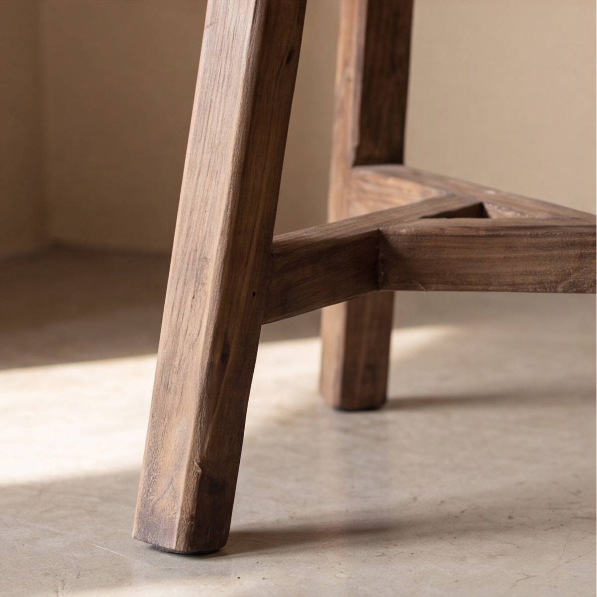 Tabouret Nolah bois foncé, MADE IN MEUBLES