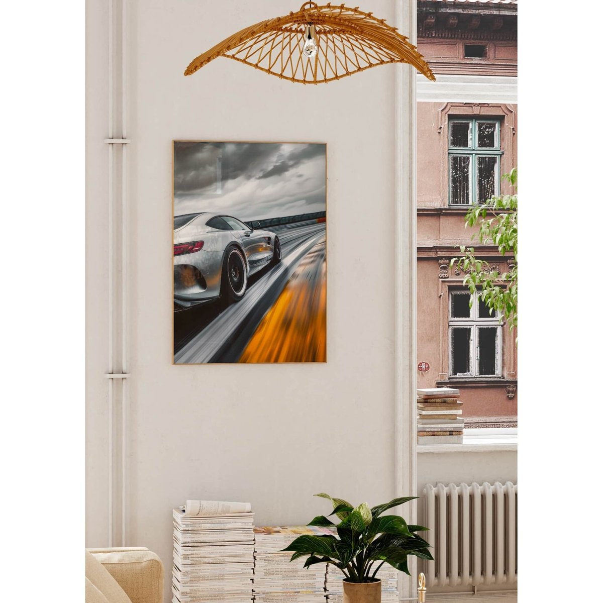Affiche GT - Vitesse et performance blanc, L'AFFICHERIE