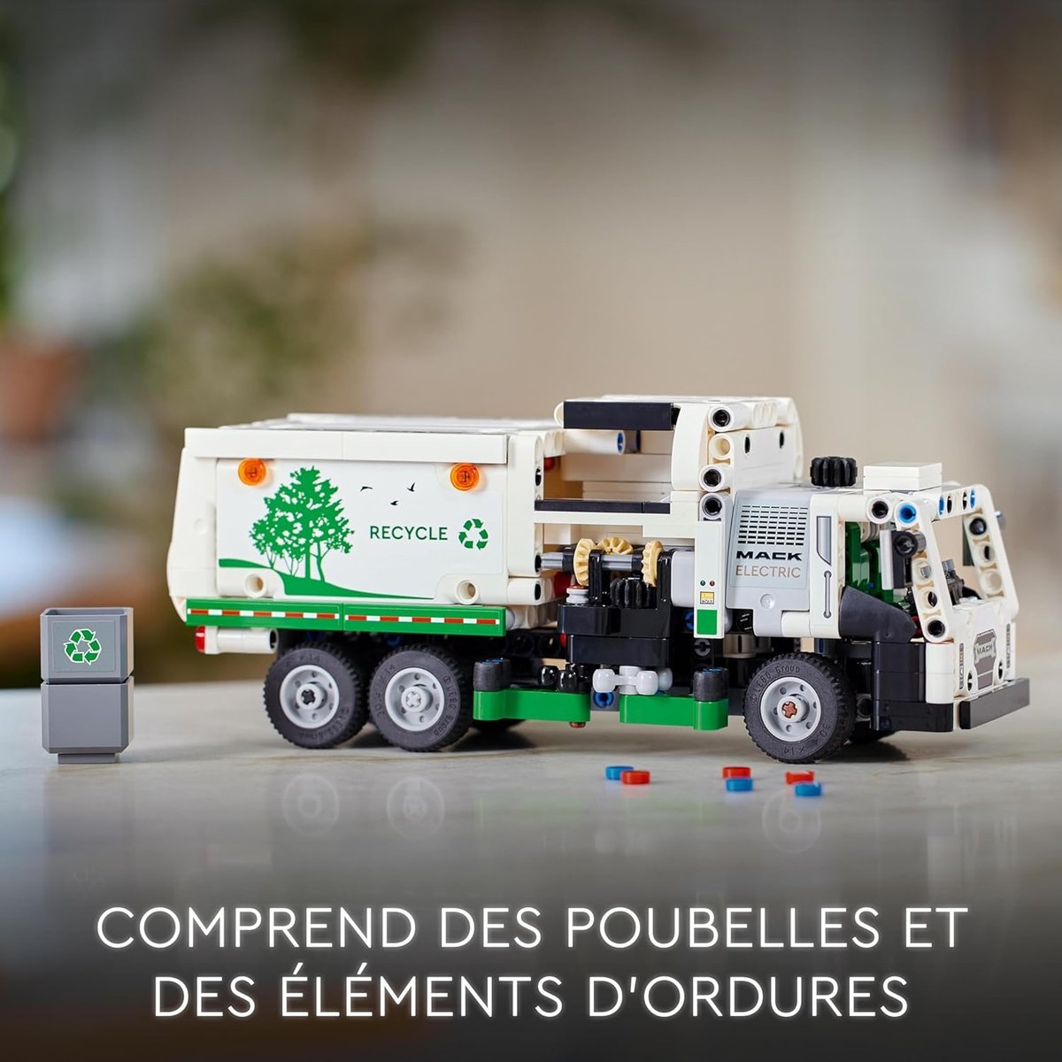 LEGO Technic - Camion Poubelle Électrique Mack LR 42167 pour Enfants blanc, LEGO