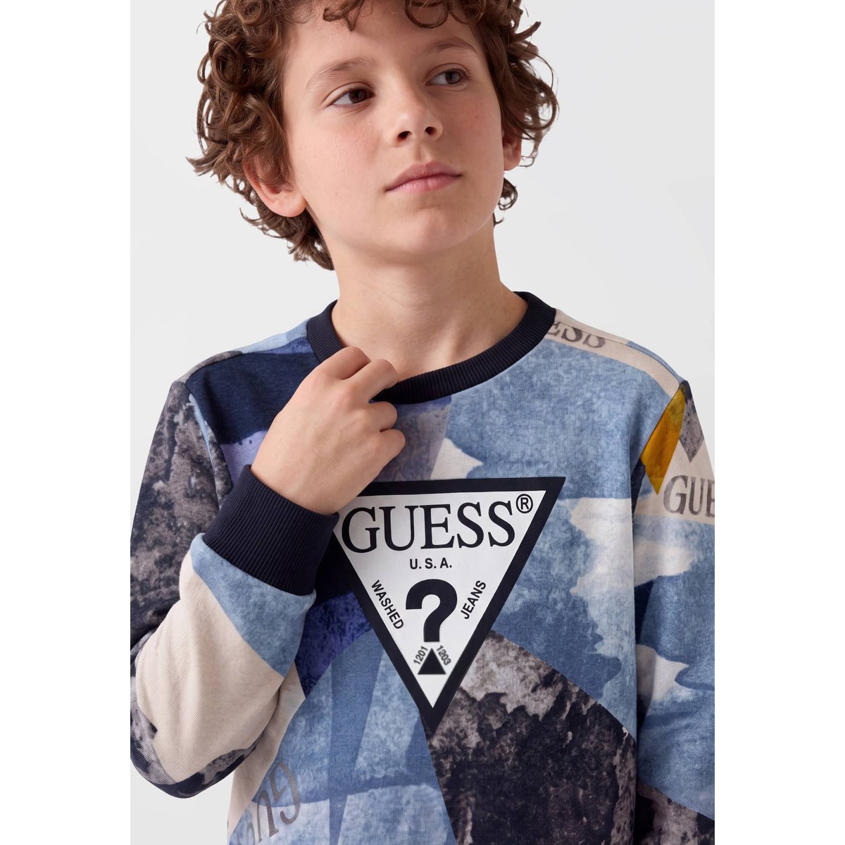 Sweat-Shirt Camouflage blau multi, GUESS KIDS