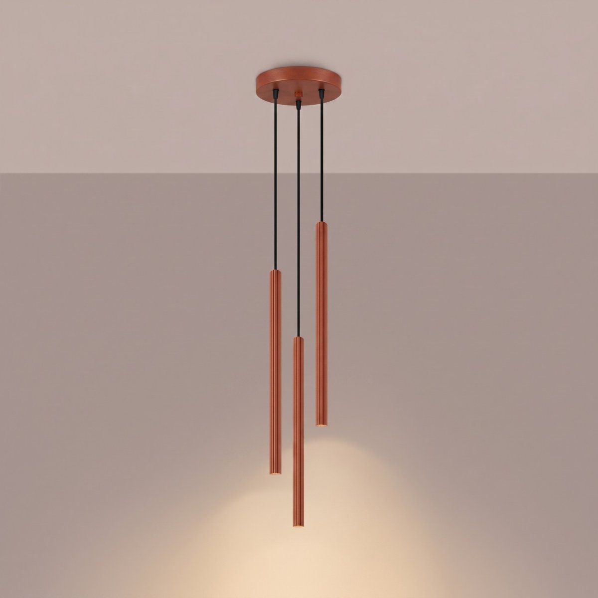Suspension Acier Ocre Rouge G9 3 Arche ocre rouge, EDEN
