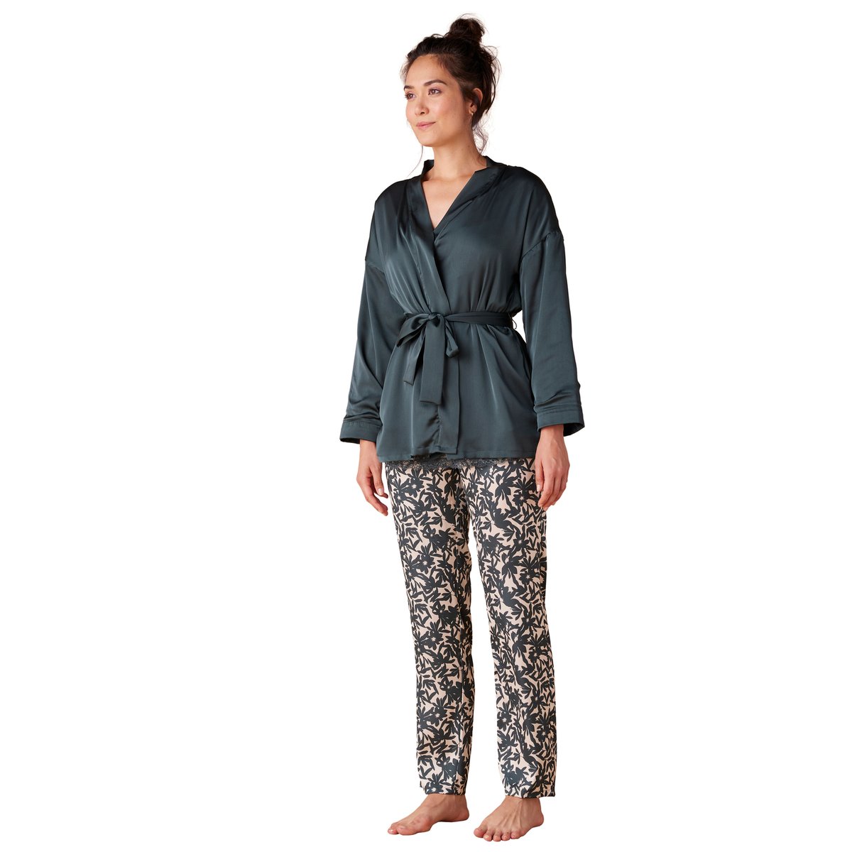 Ensemble 3 pièces homewear grossesse vert sapin, ENVIE DE FRAISE