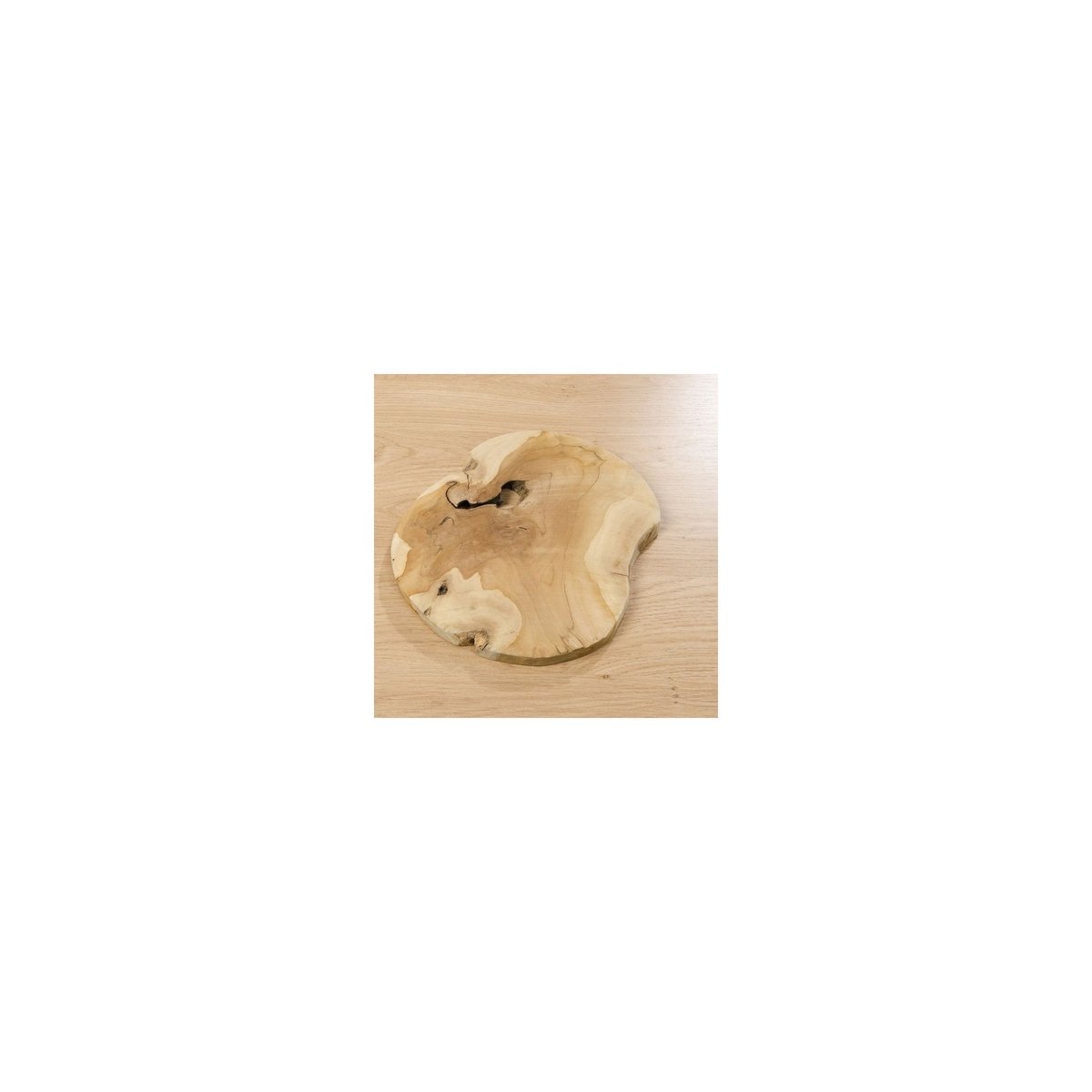 Décoration Centre de Table Rondelle de Bois Teck Naturel - Diamètre 32cm bois, WADIGA