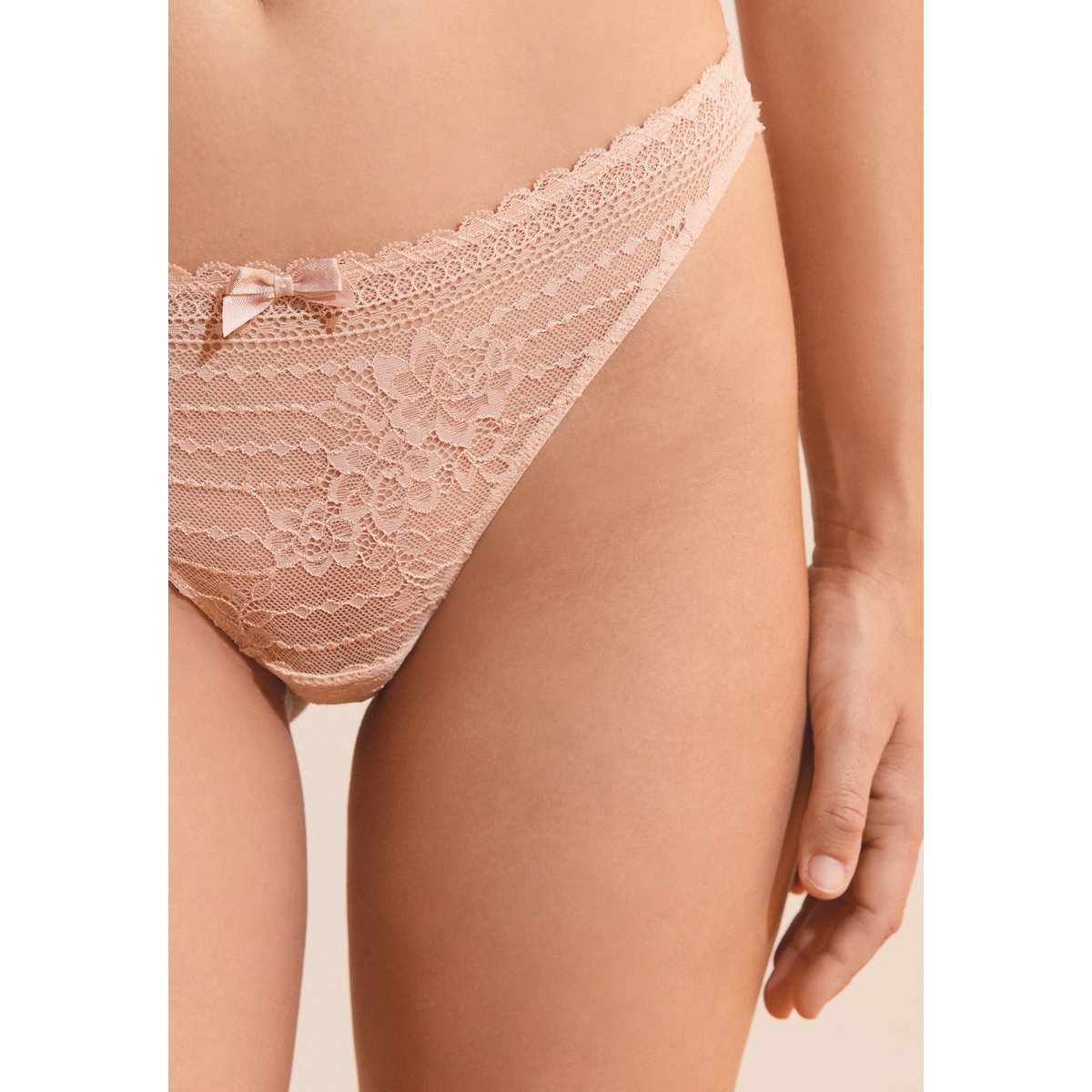 Tanga en dentelle PANAMA blush, ETAM