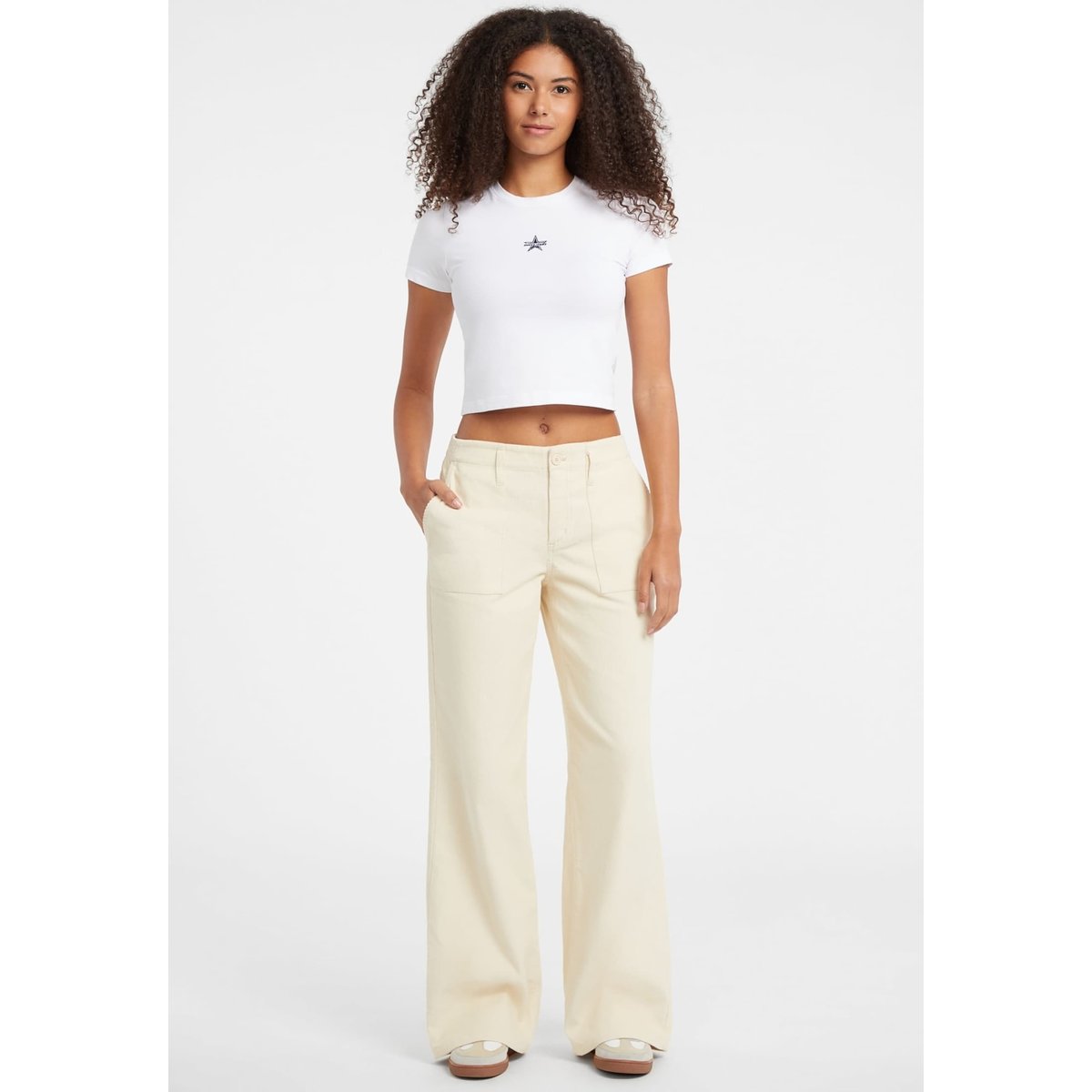 Pantalon Utilitaire Jambe Large beige, GUESS JEANS