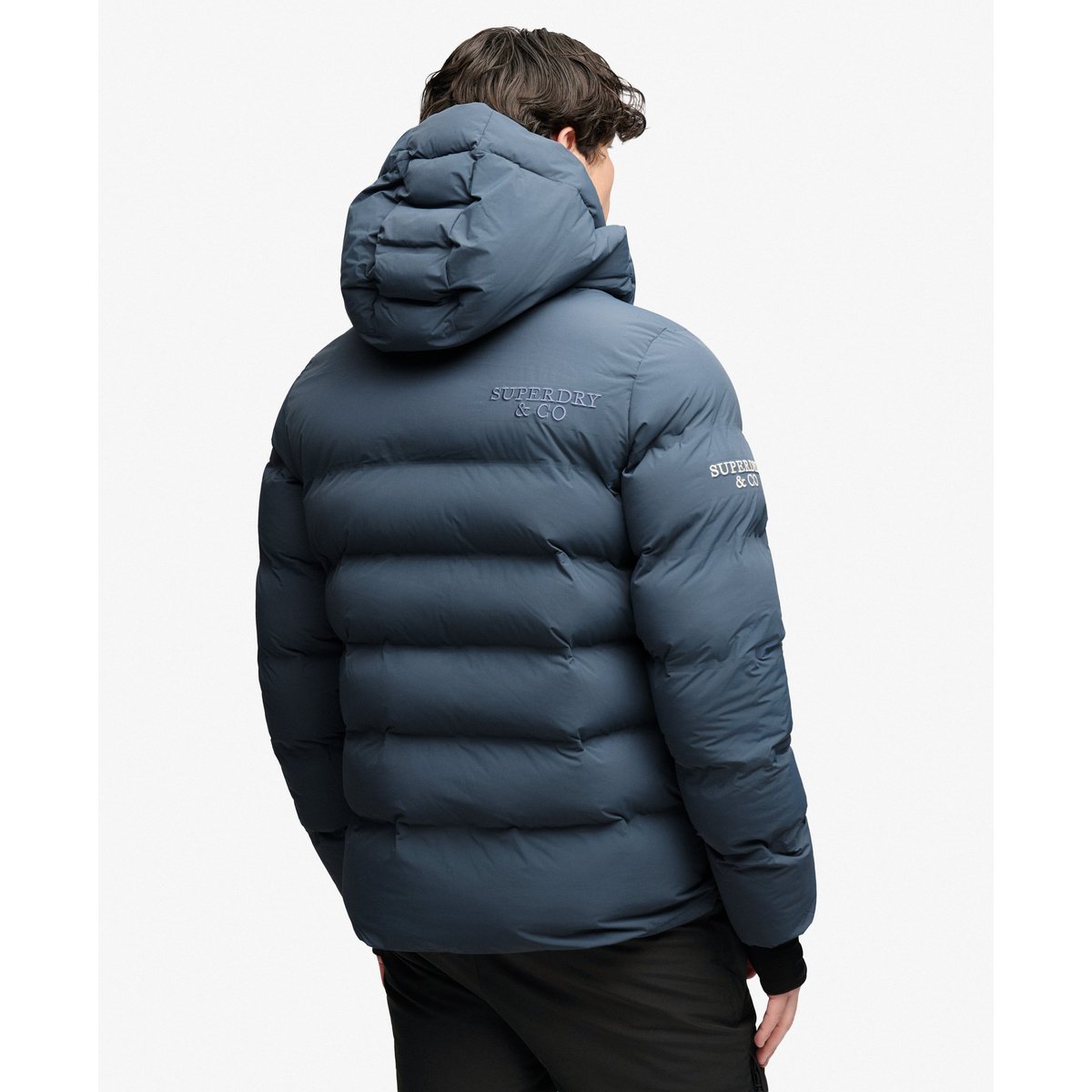Veste Matelassée de Ski gris graphite, SUPERDRY