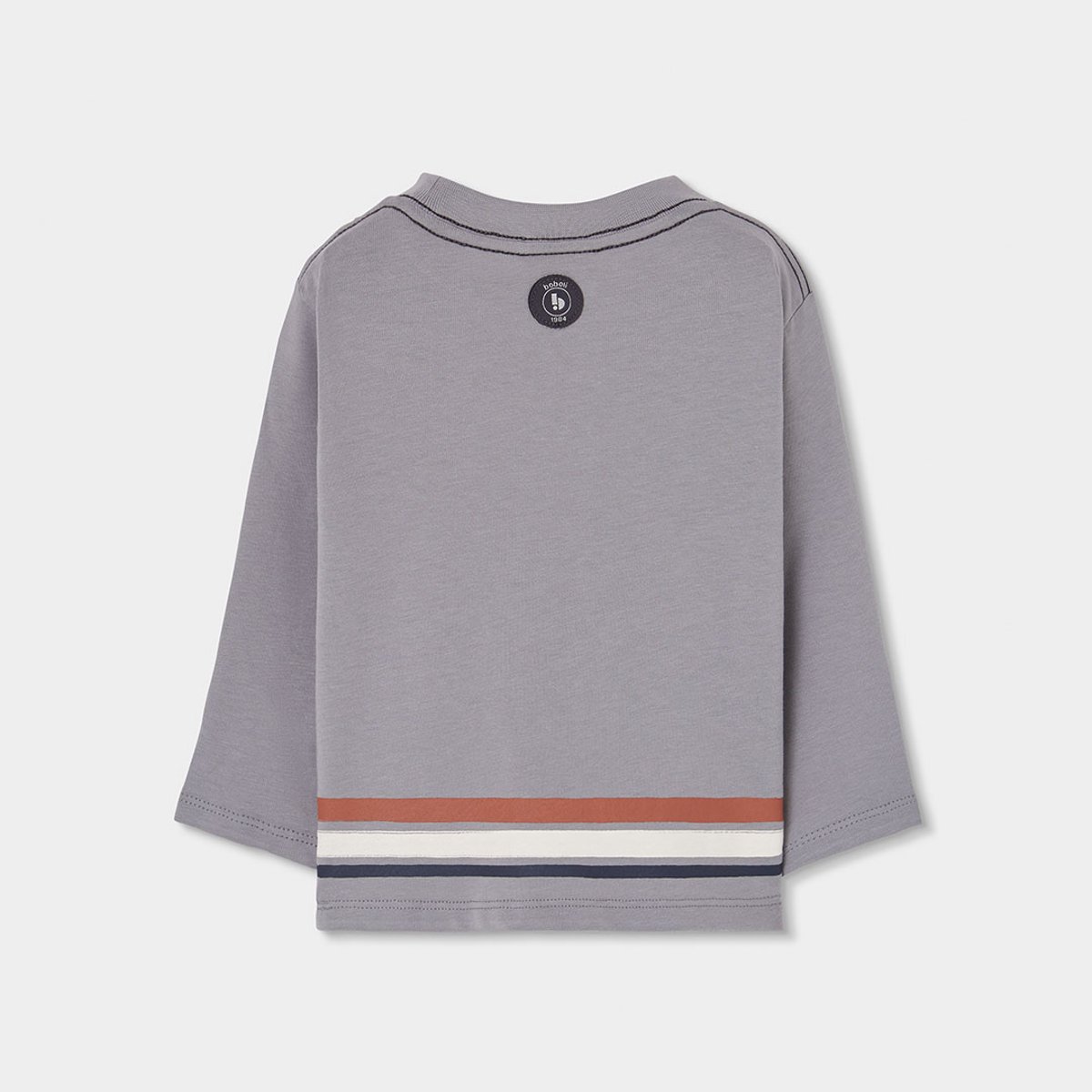T-shirt garçon en maille imprimé Bobsleigh gris, BOBOLI