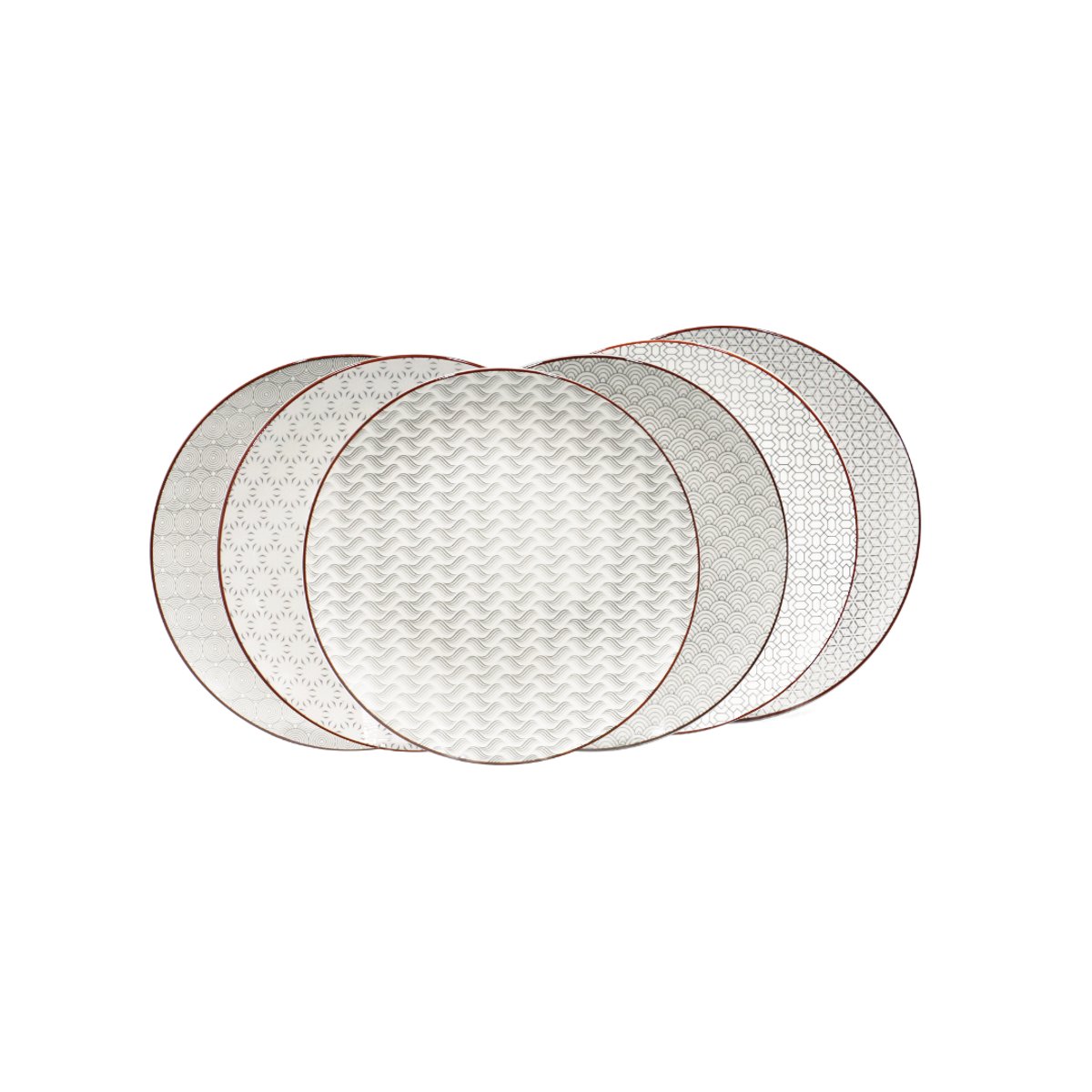 Lot de 6 petites assiettes à dessert, SLOW beige, ARTIME