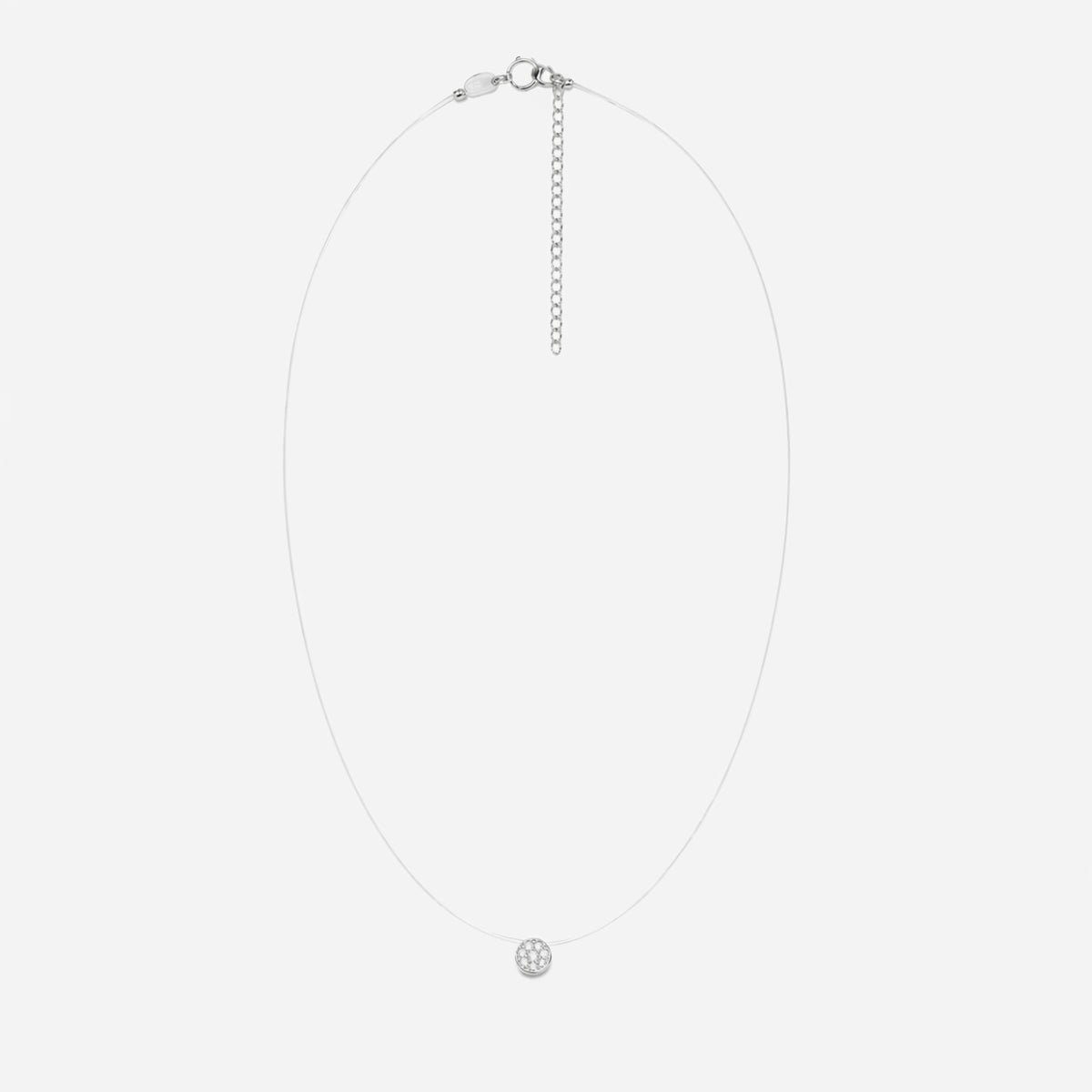 Collier nylon à pendentif de zircon et Argent Garanti 925 argenté, BALABOOSTE