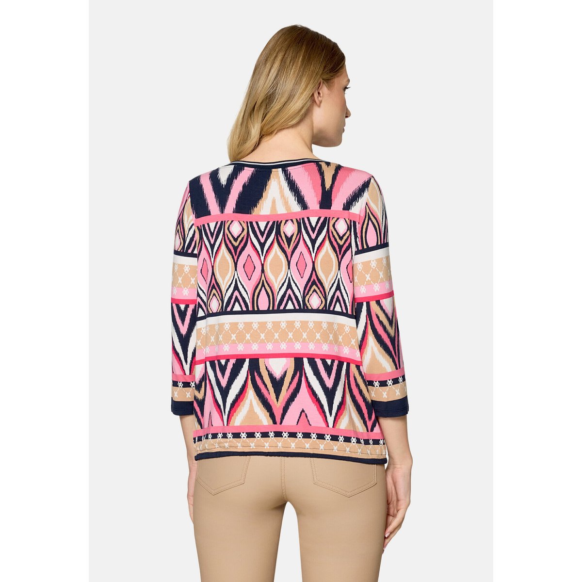 Haut casual à cordon coulissant sous tunnel pink/dark blue, BETTY BARCLAY