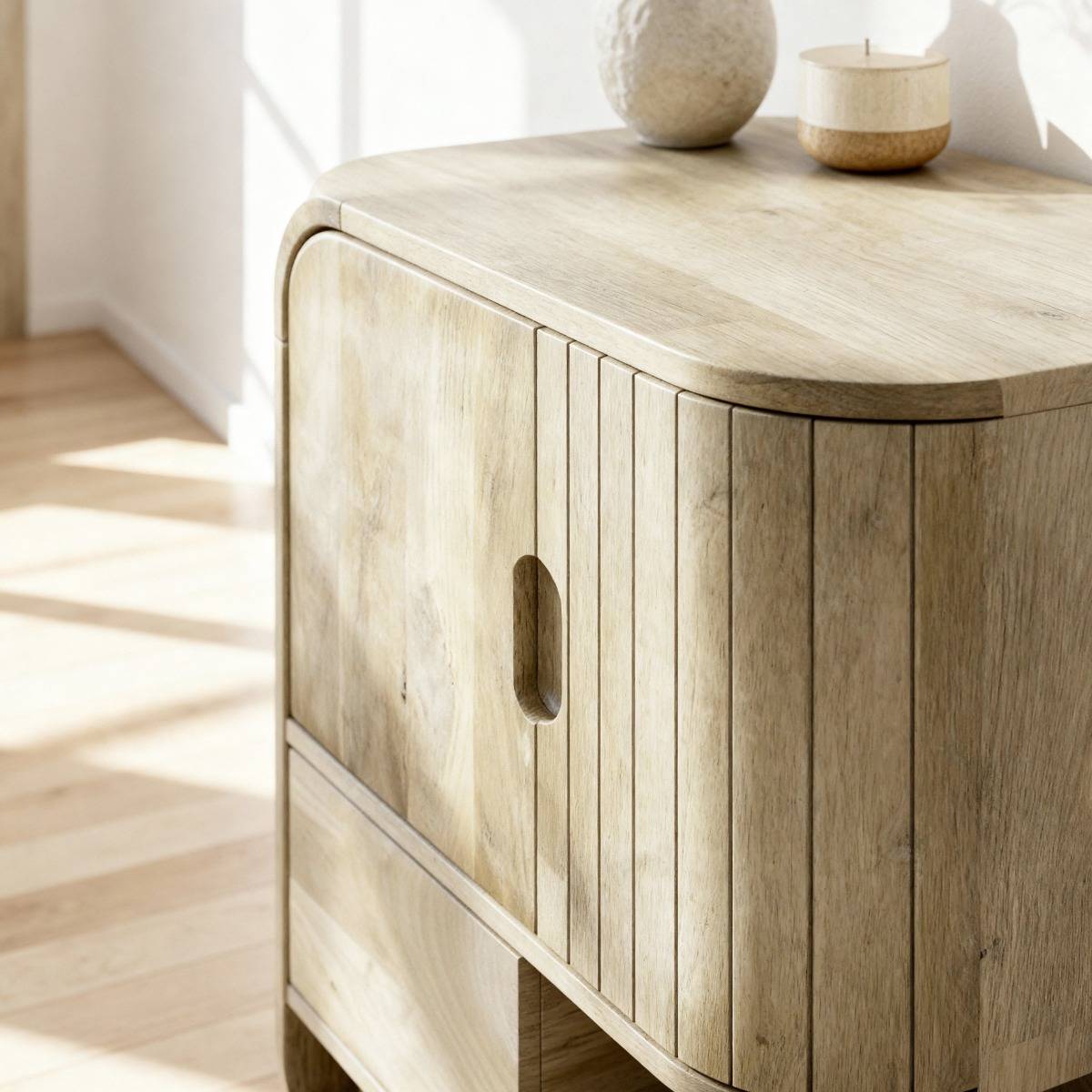 Buffet en bois de manguier YONI bois clair, MADE IN MEUBLES
