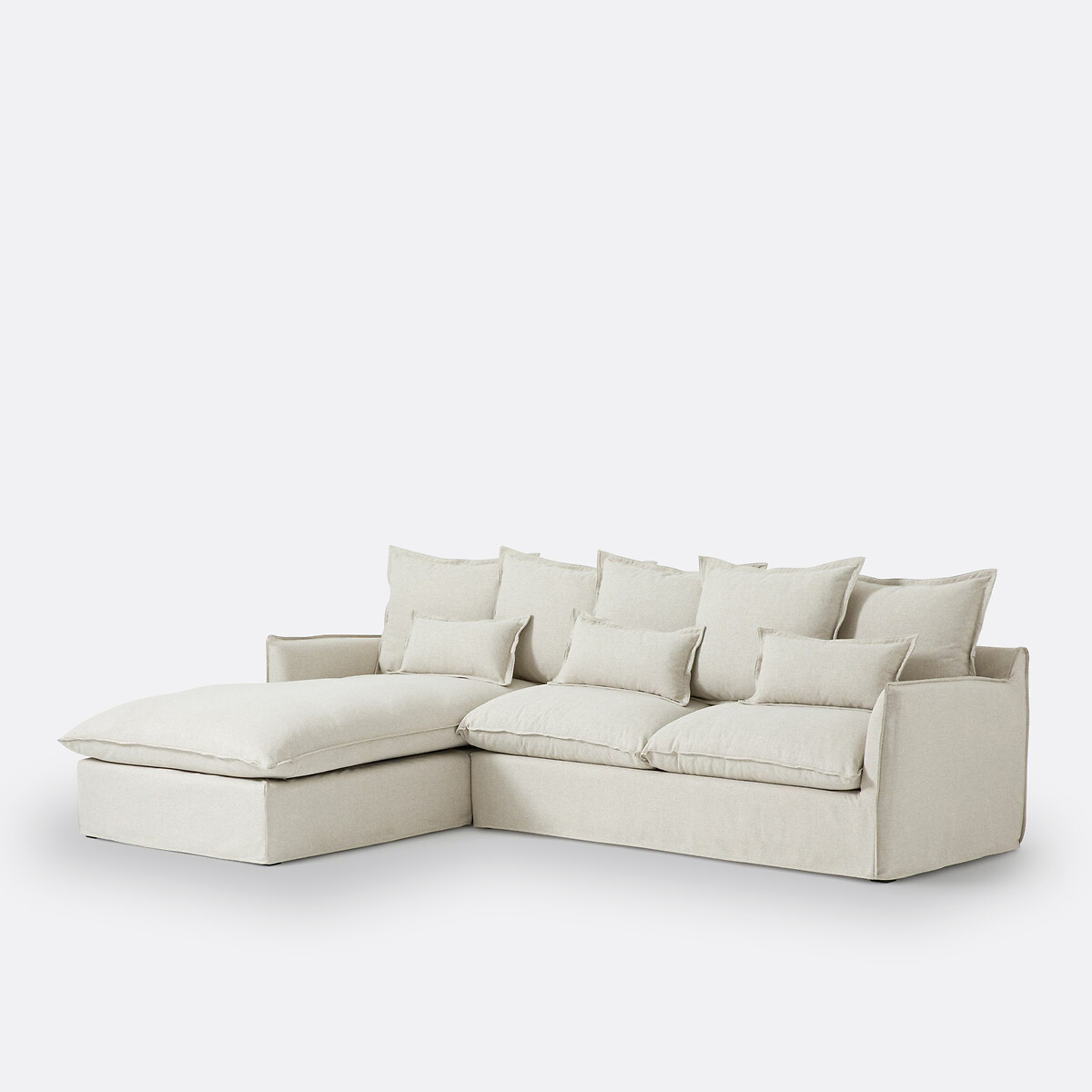 Housse de canapé d'angle gauche polyester, Odna ecru, LA REDOUTE INTERIEURS