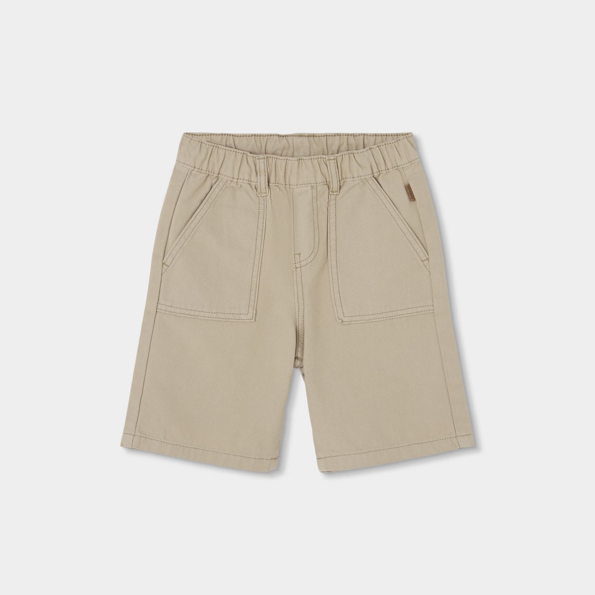 Short garçon coton marron, BOBOLI