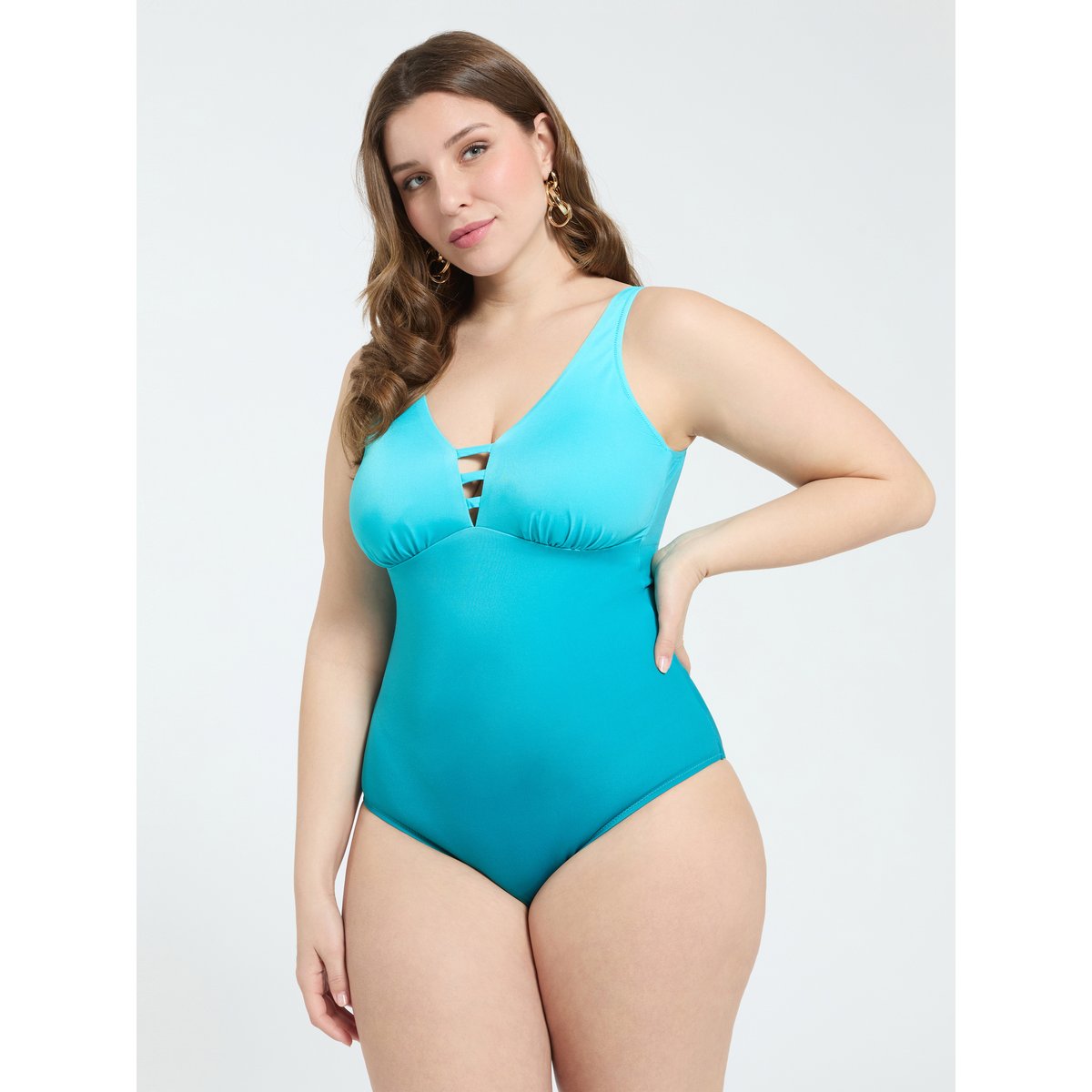 Maillot de bain une pièce avec détail cut out light - blue, FIORELLA RUBINO