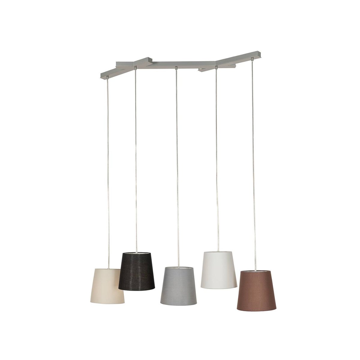 Suspension en textile jeunes, Thamila nickel, caramel, noir, gris, blanc, marron, LUCANDE
