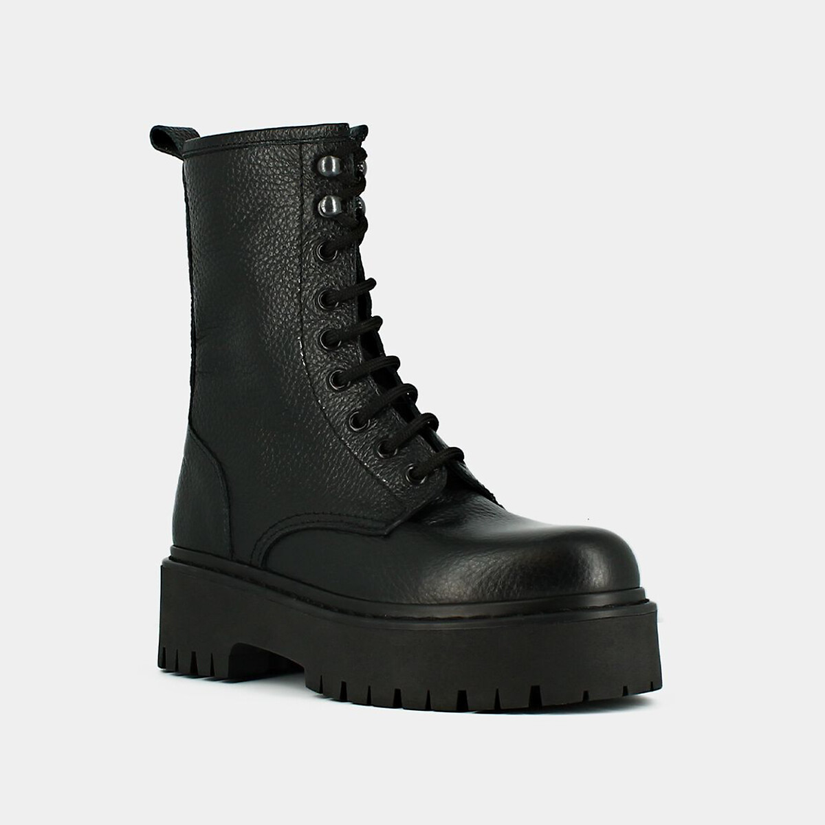 Boots cuir Robbo noir, JONAK