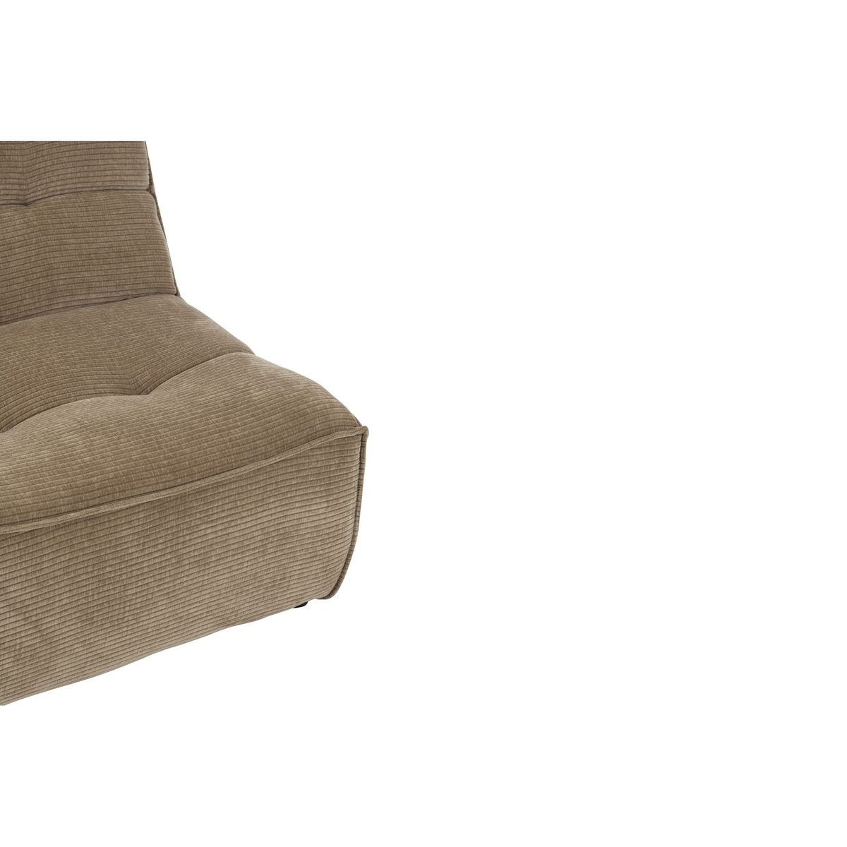 Fauteuil chauffeuse lounge en velours côtelé - LORENZO taupe, HELLIN, DEPUIS 1862