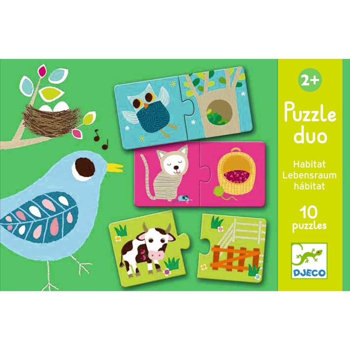 Puzzle duo Habitat multicolore, DJECO