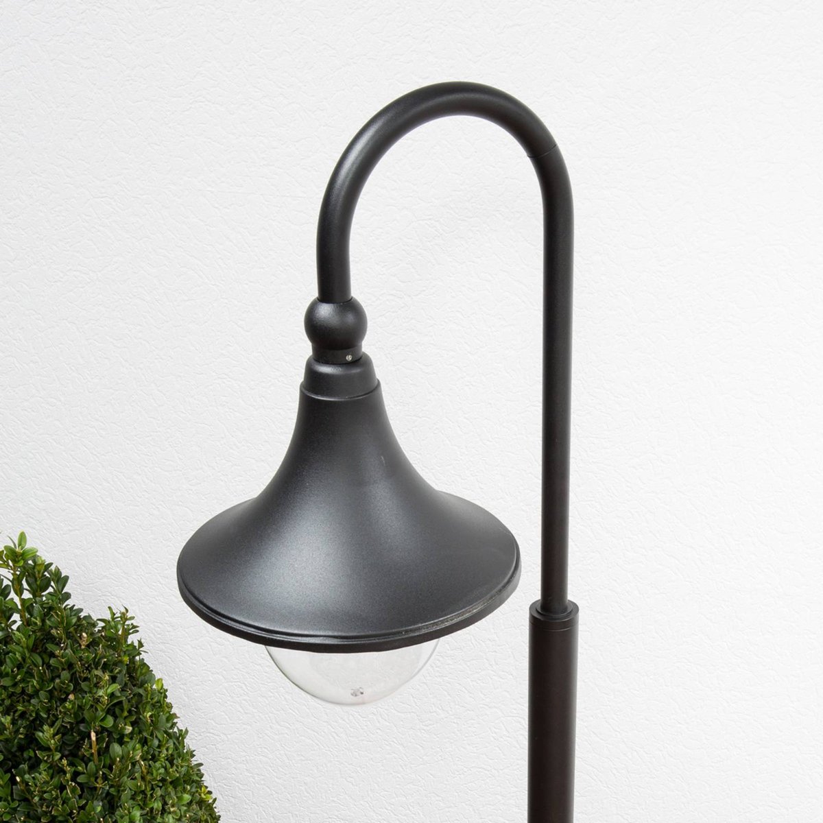 Luminaire extérieur en aluminium moderne noir, transparent, LINDBY