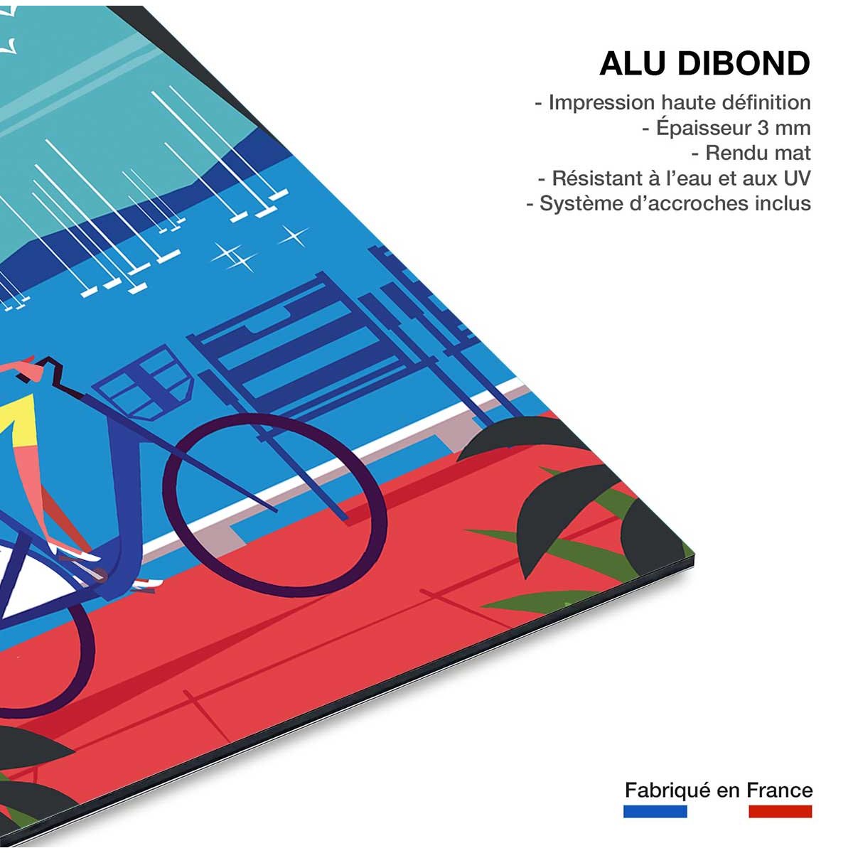 Tableau la baie des anges tableau alu dibond, HEXOA