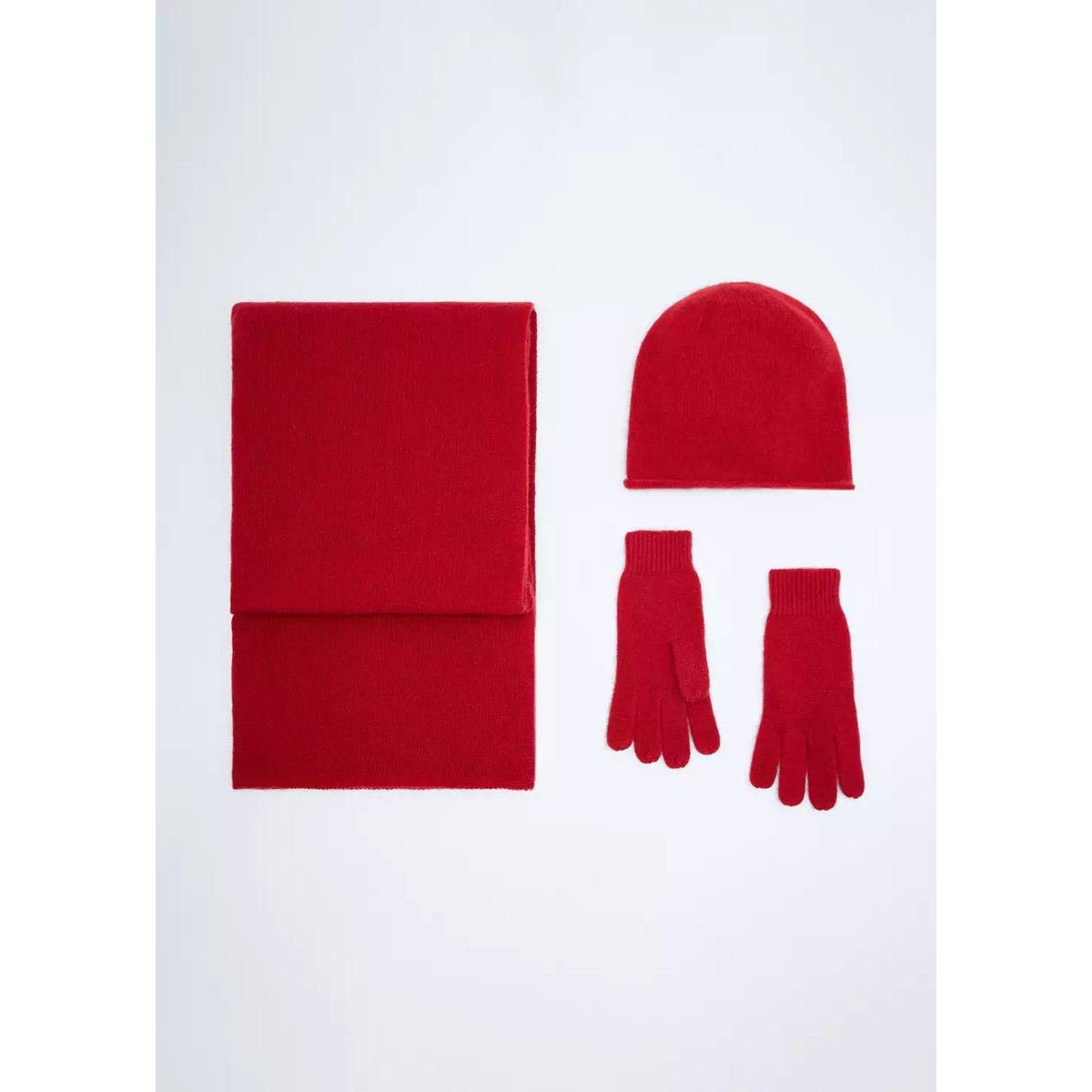Gants 100 % cachemire rouge, MANGO
