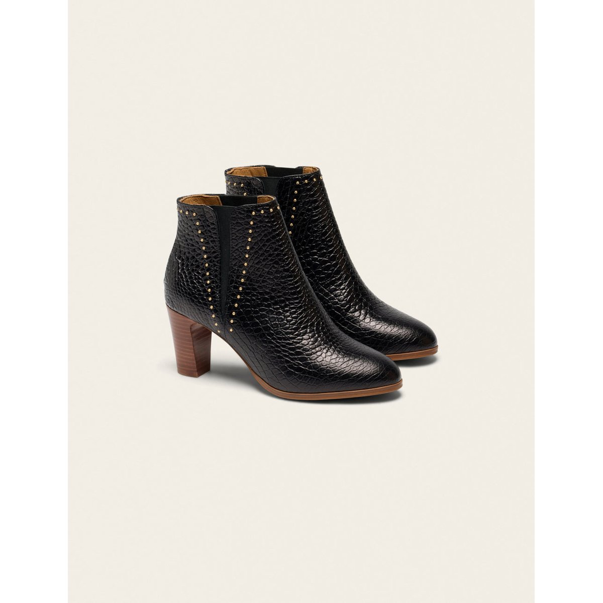Bottines à talons Jeanne H noir, ODAJE