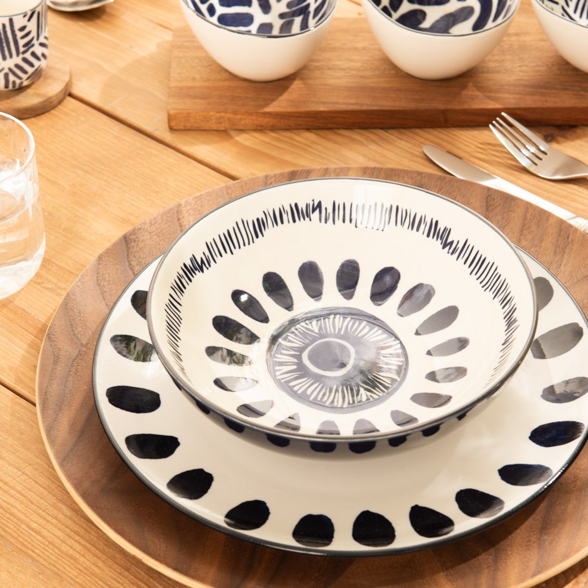 Assiette creuse Milos 20 cm (lot de 6) - MILOS bleu, TABLE PASSION