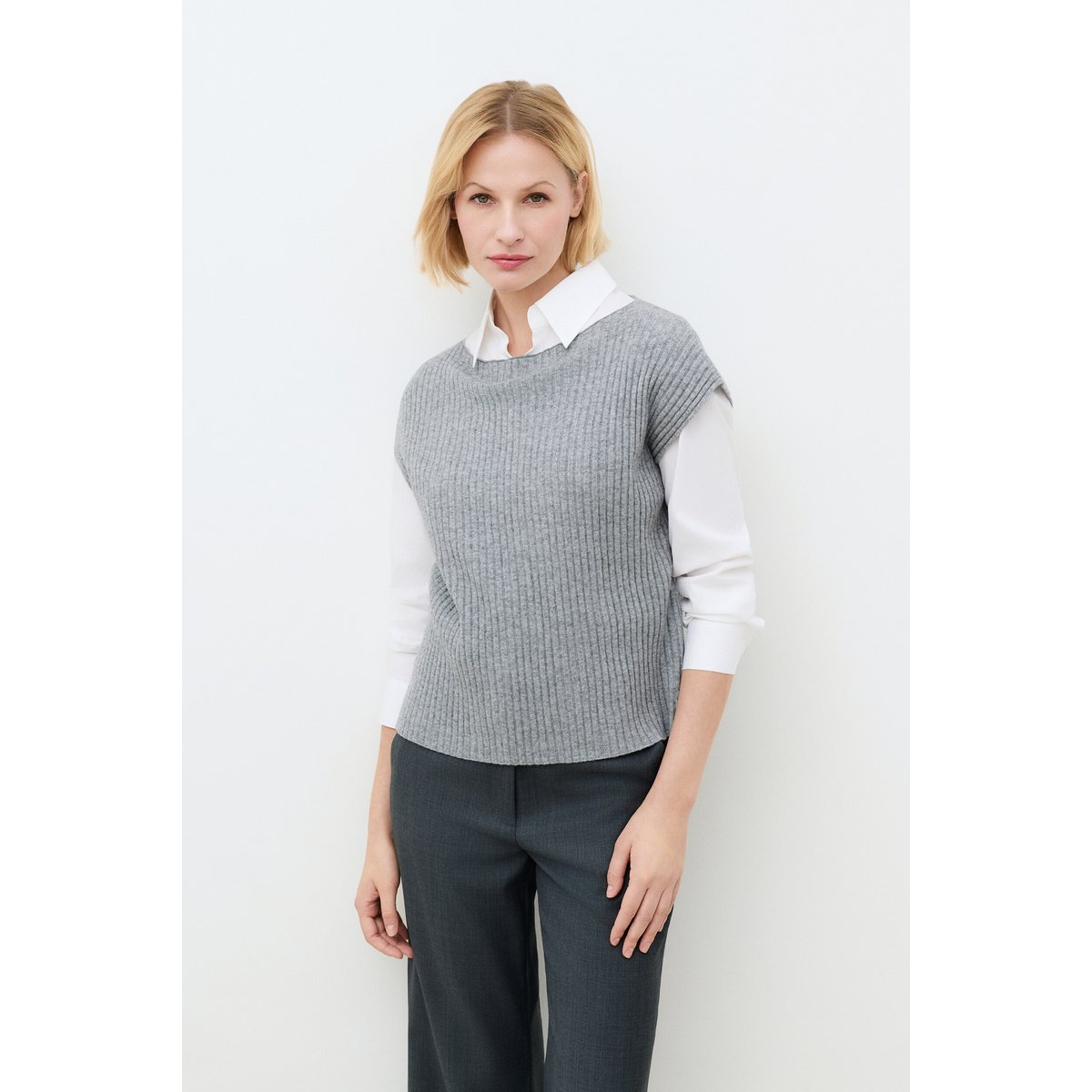 Pull ample col bateau MJUDITH gris, CAROLL